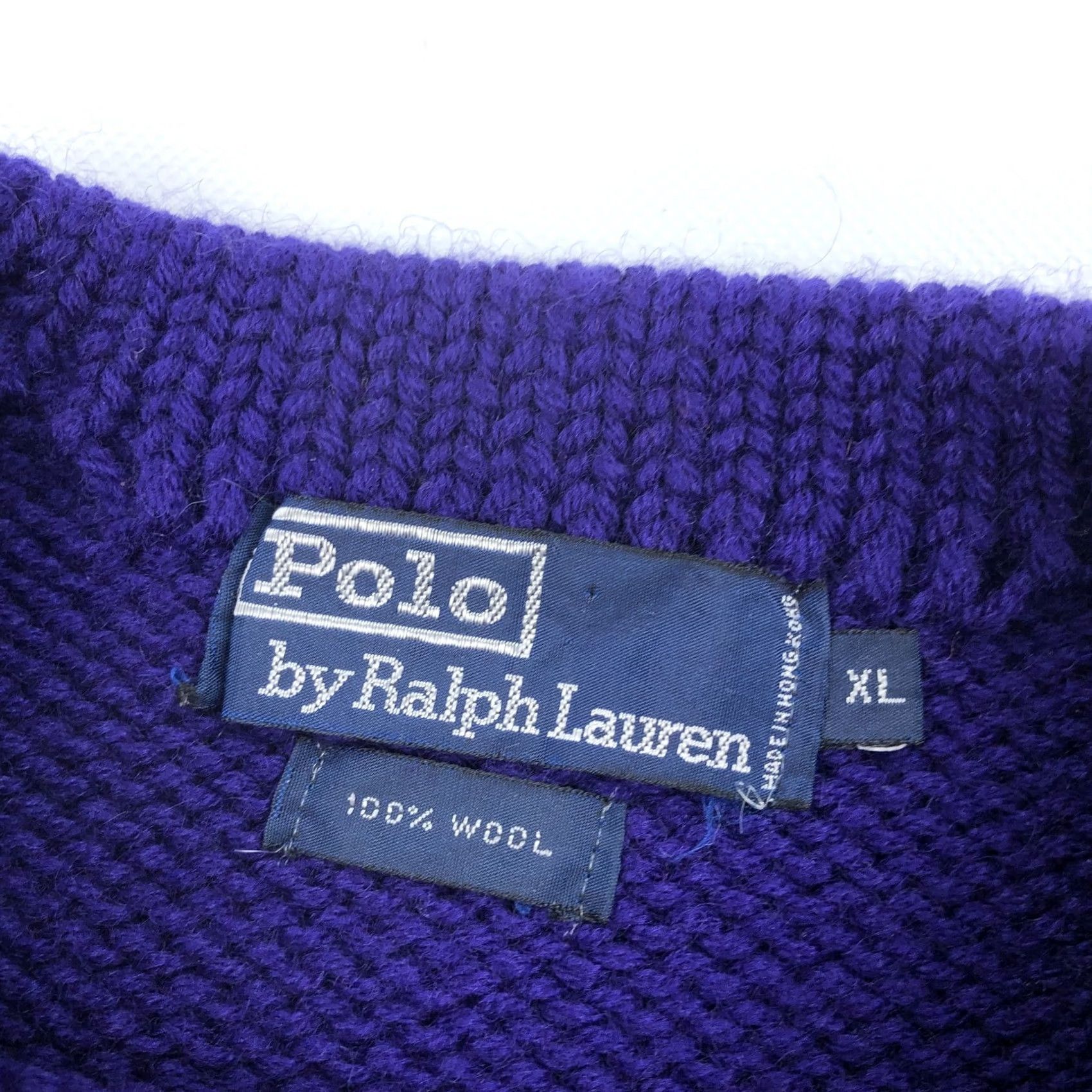 Polo Ralph Lauren Polo Ralph Lauren Men's XL Purple 100% Wool Crew Neck Sweater Embroidered Crest Pullover Knit Solid Classic Preppy Mens Size US XL / EU 56 / 4 - 3 Thumbnail