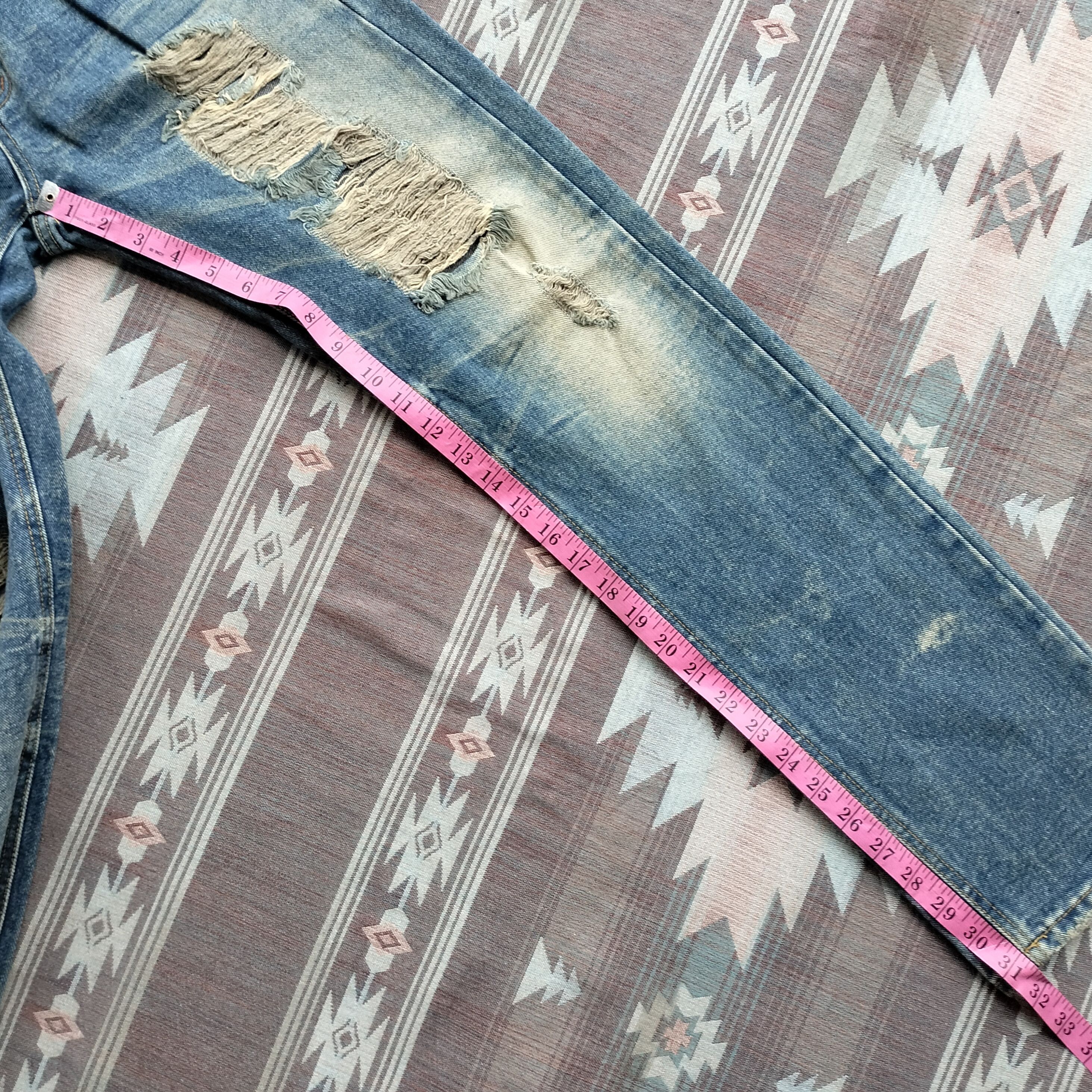Tornado Mart Example mud wash distressed denim Size US 33 - 15 Thumbnail