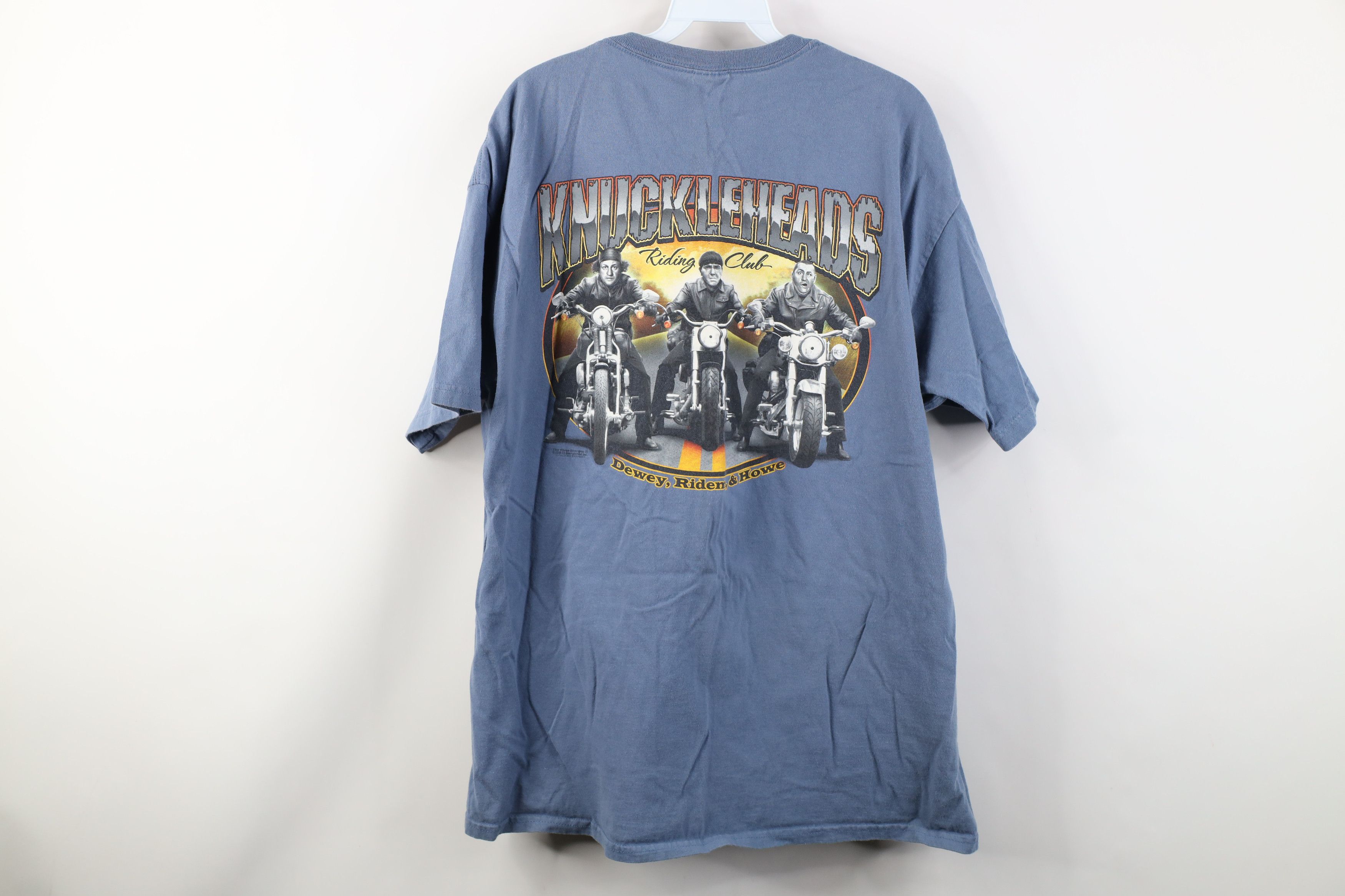 Vintage Vintage Y2K Three Stooges Knuckleheads Riding Club T-Shirt Size US XL / EU 56 / 4 - 12 Thumbnail