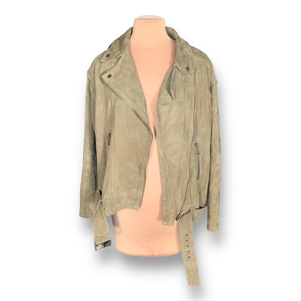 Ted Baker Ted Baker Louiey Convertible Perforated Suede Biker Moto Jac Size XL / US 12-14 / IT 48-50 - 4 Thumbnail