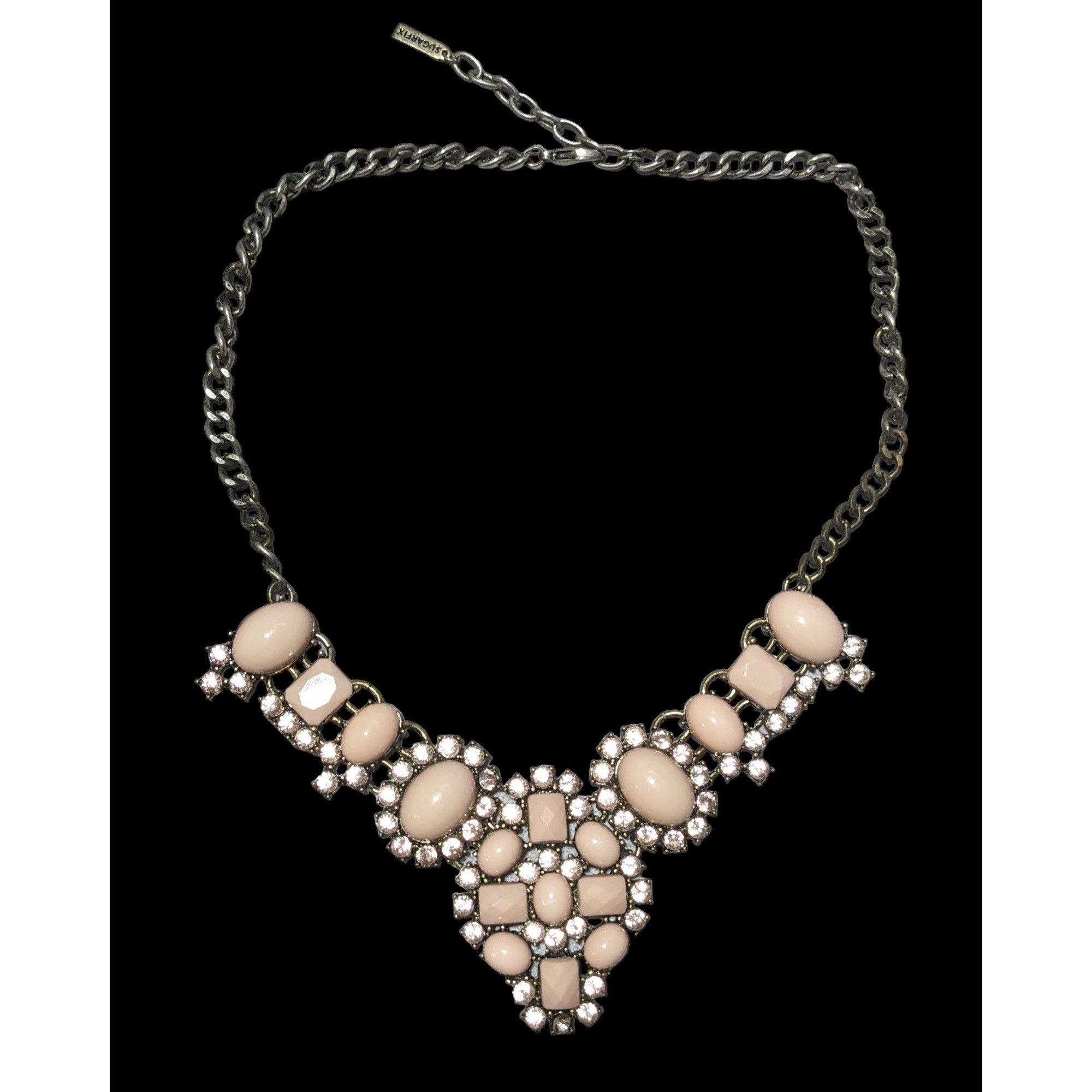 Other Sugarfix Pink Gemmed Statement Necklace Size ONE SIZE - 1 Thumbnail
