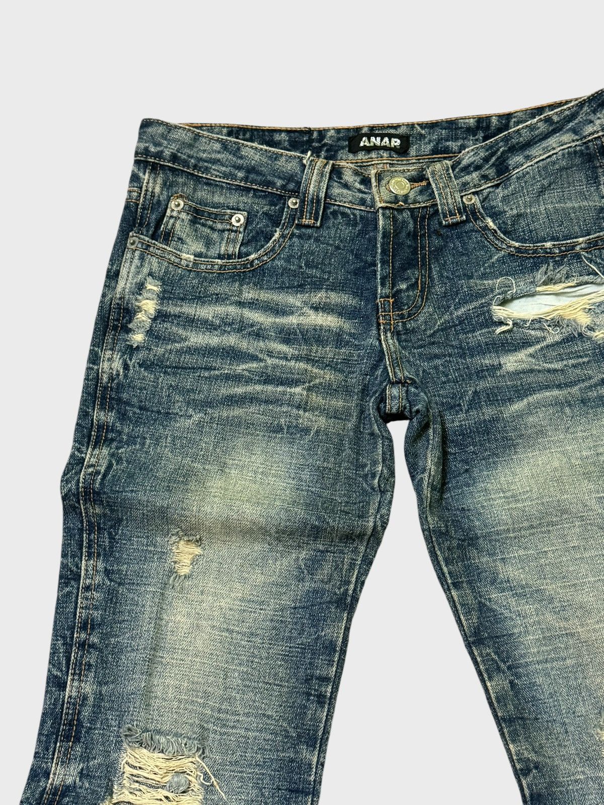 Hysteric Glamour Distressed Anap Low Raise Claw Mark Junya Watanabe Denim Size US 28 / EU 44 - 4 Thumbnail