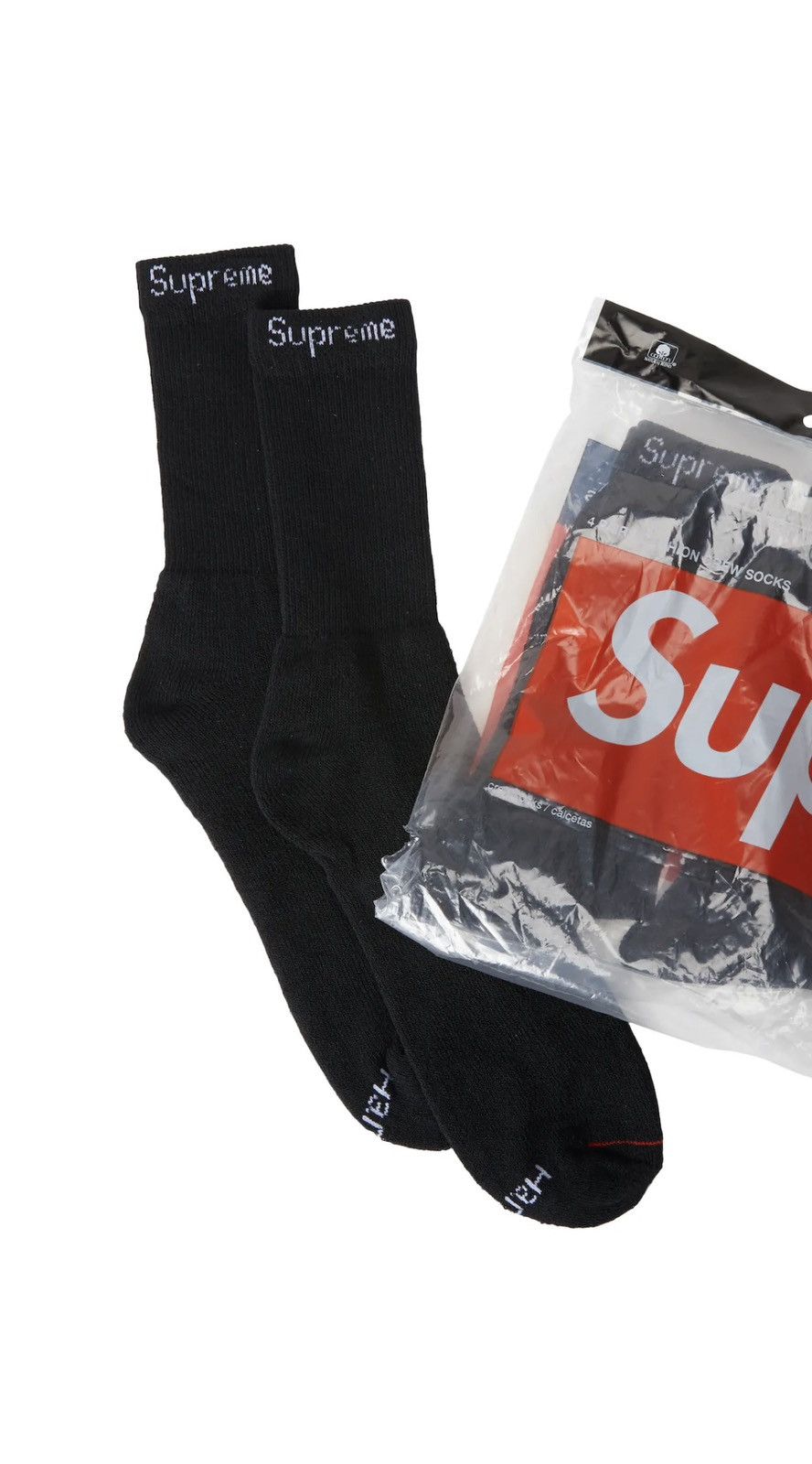 Supreme store socks black