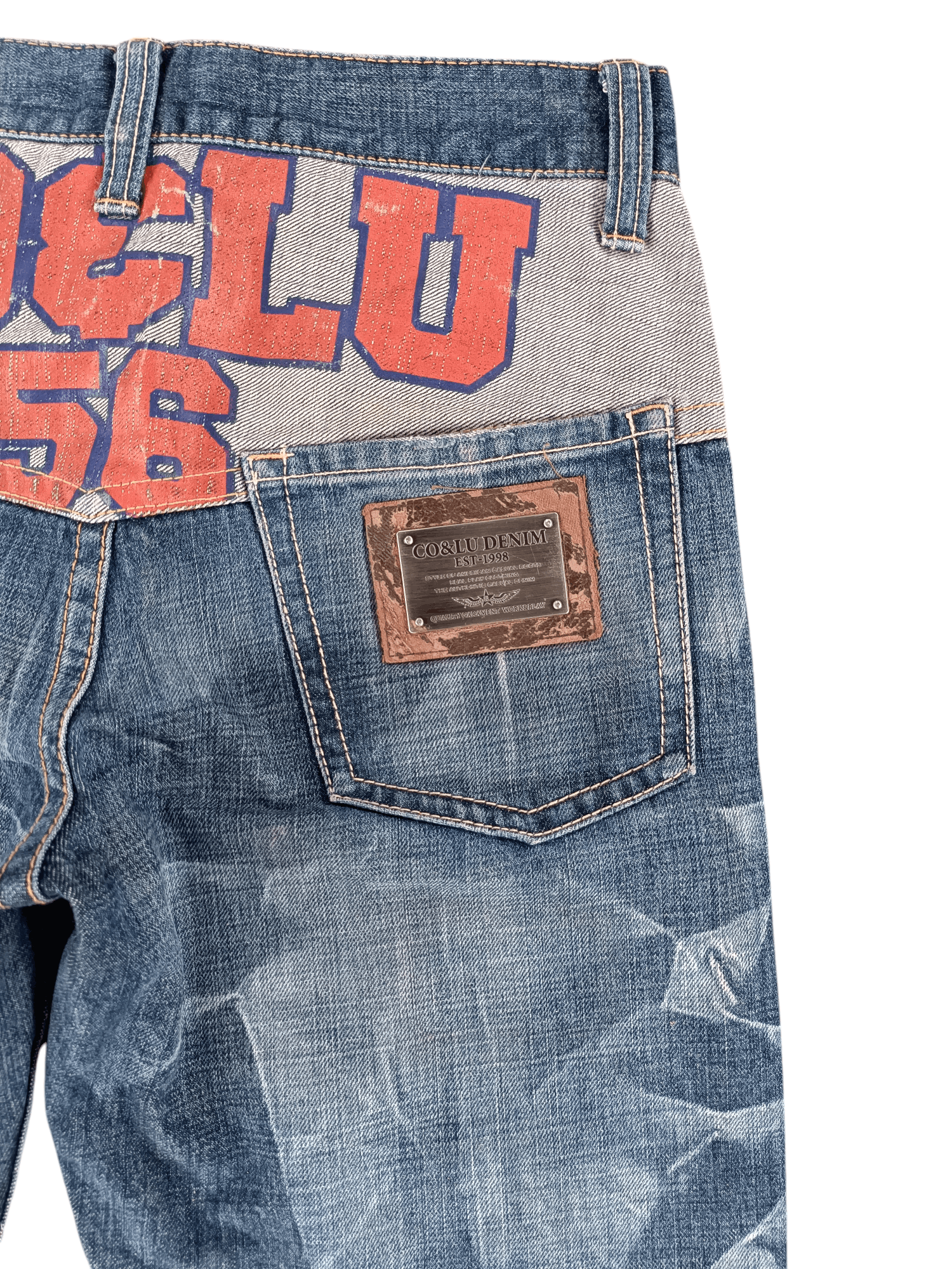 Japanese Brand Steals‼️Vintage Co&Lu 56 Big Logo Japanese Denim Jeans Size US 30 / EU 46 - 5 Thumbnail