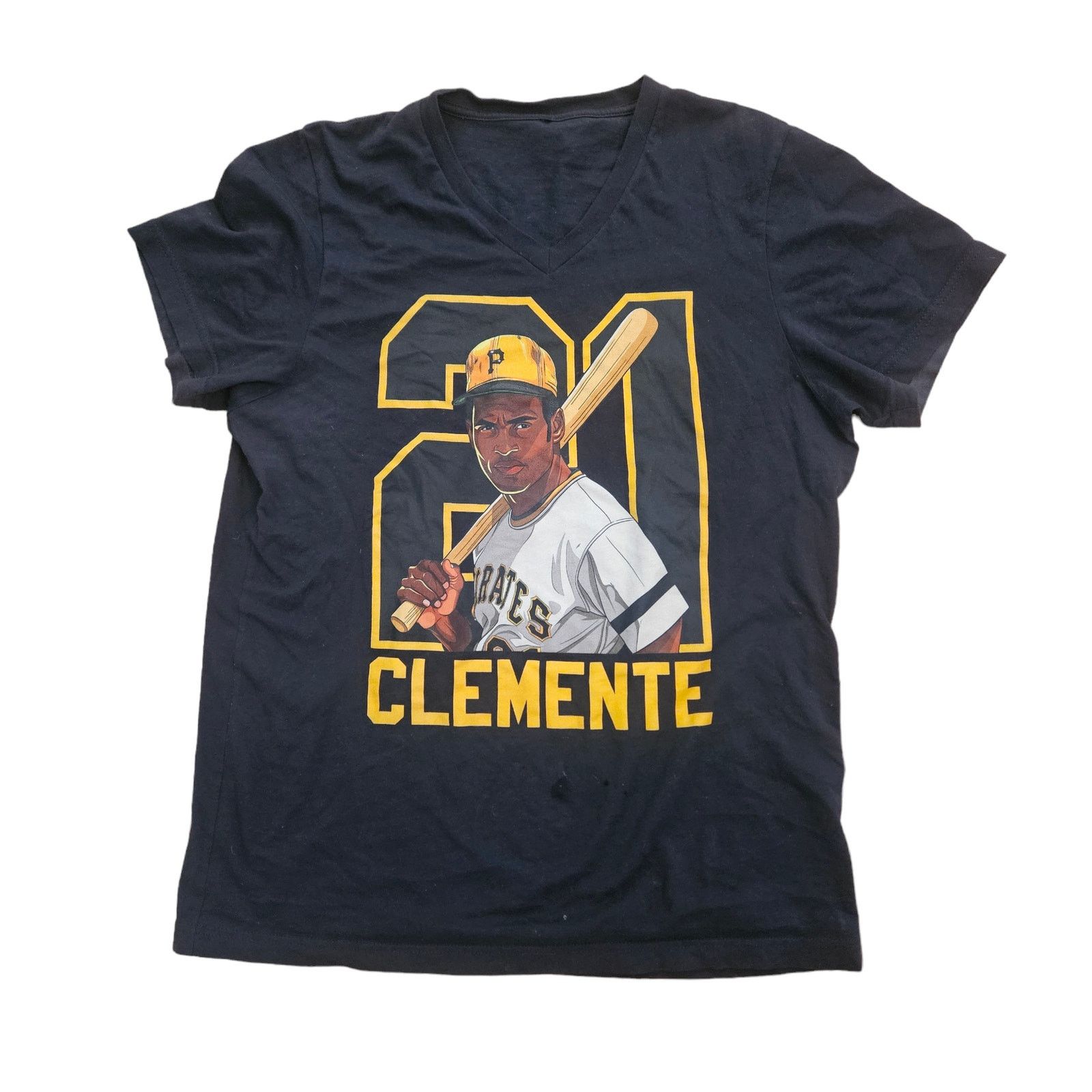 The Unbranded Brand Roberto Clemente # 21 Puerto RicoTee Short Sleeve Black SZ M Size US M / EU 48-50 / 2 - 1 Preview