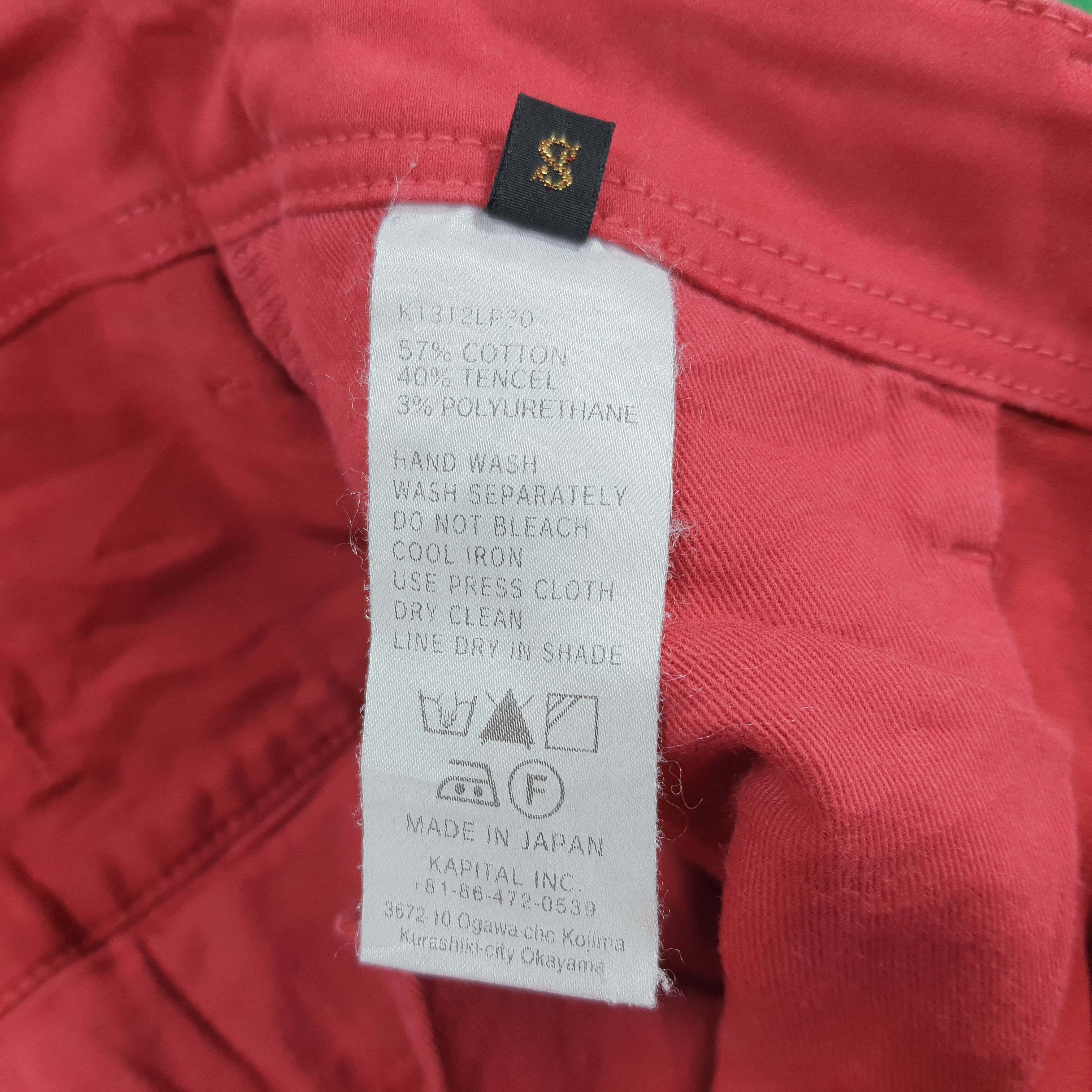 Kapital Vintage KAPITAL Japan Red Tencel Stretch Pants C297N25 Size 26" / US 2 / IT 38 - 9 Thumbnail