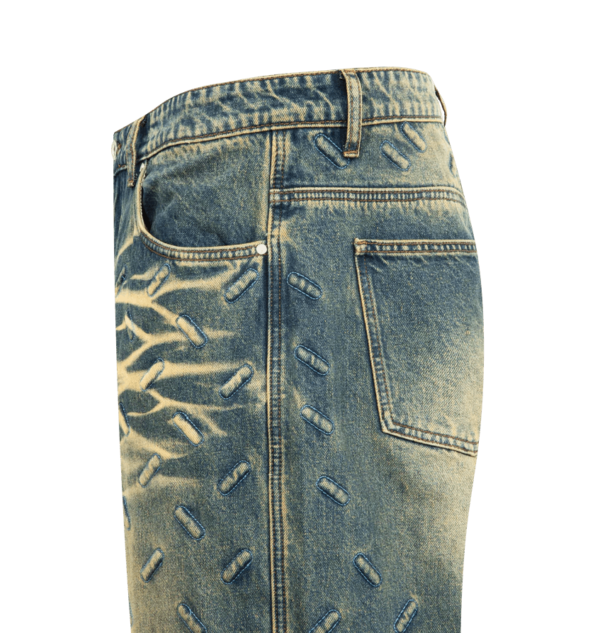Who Decides War o1h1sh11225 Thread Plate Denim in Denim Blue Size US 30 / EU 46 - 3 Thumbnail