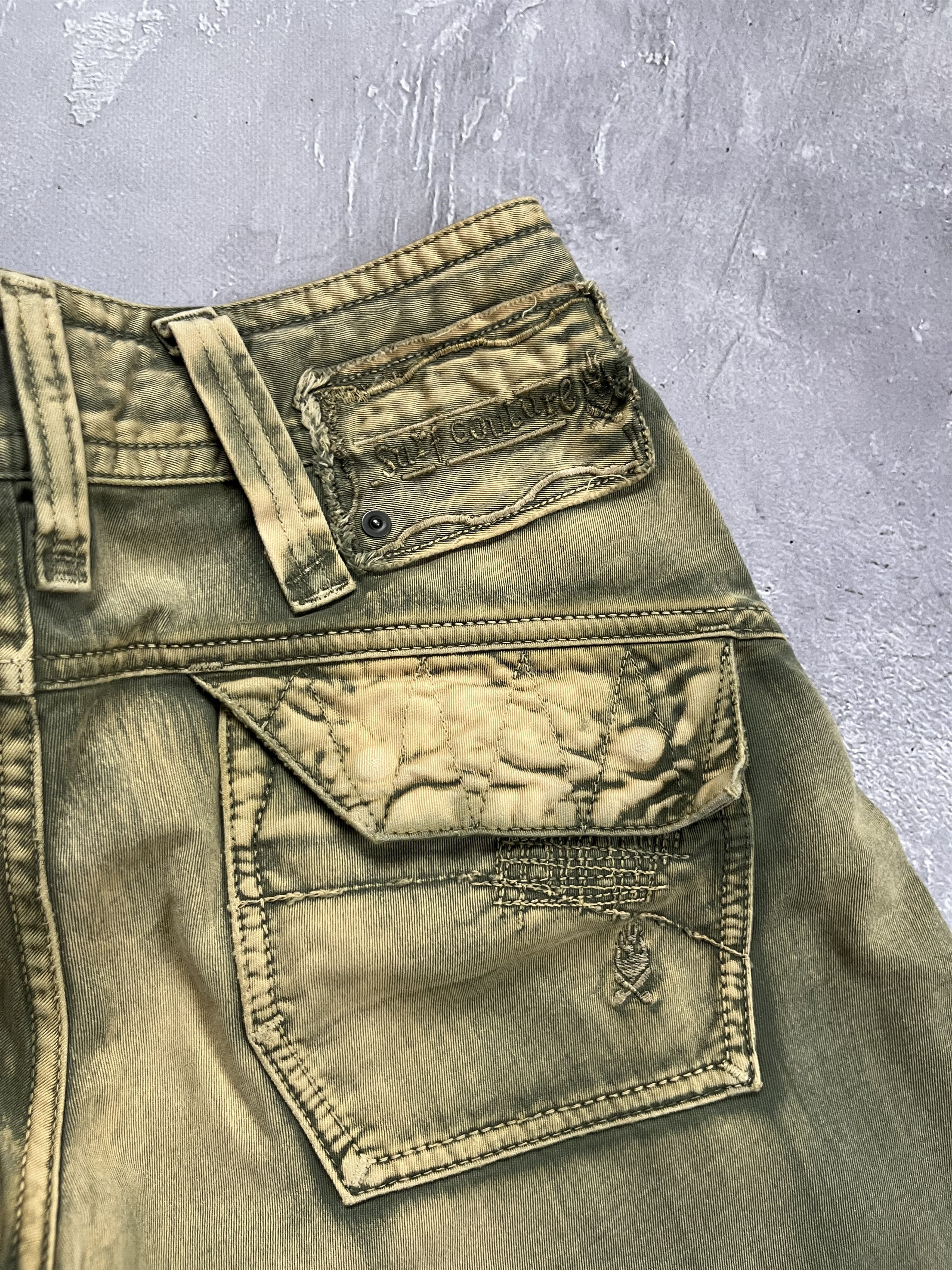 Vintage Surf Couture Cargo Pants Y2K Parachute Tactical Baggy Size 28" / US 6 / IT 42 - 15 Thumbnail