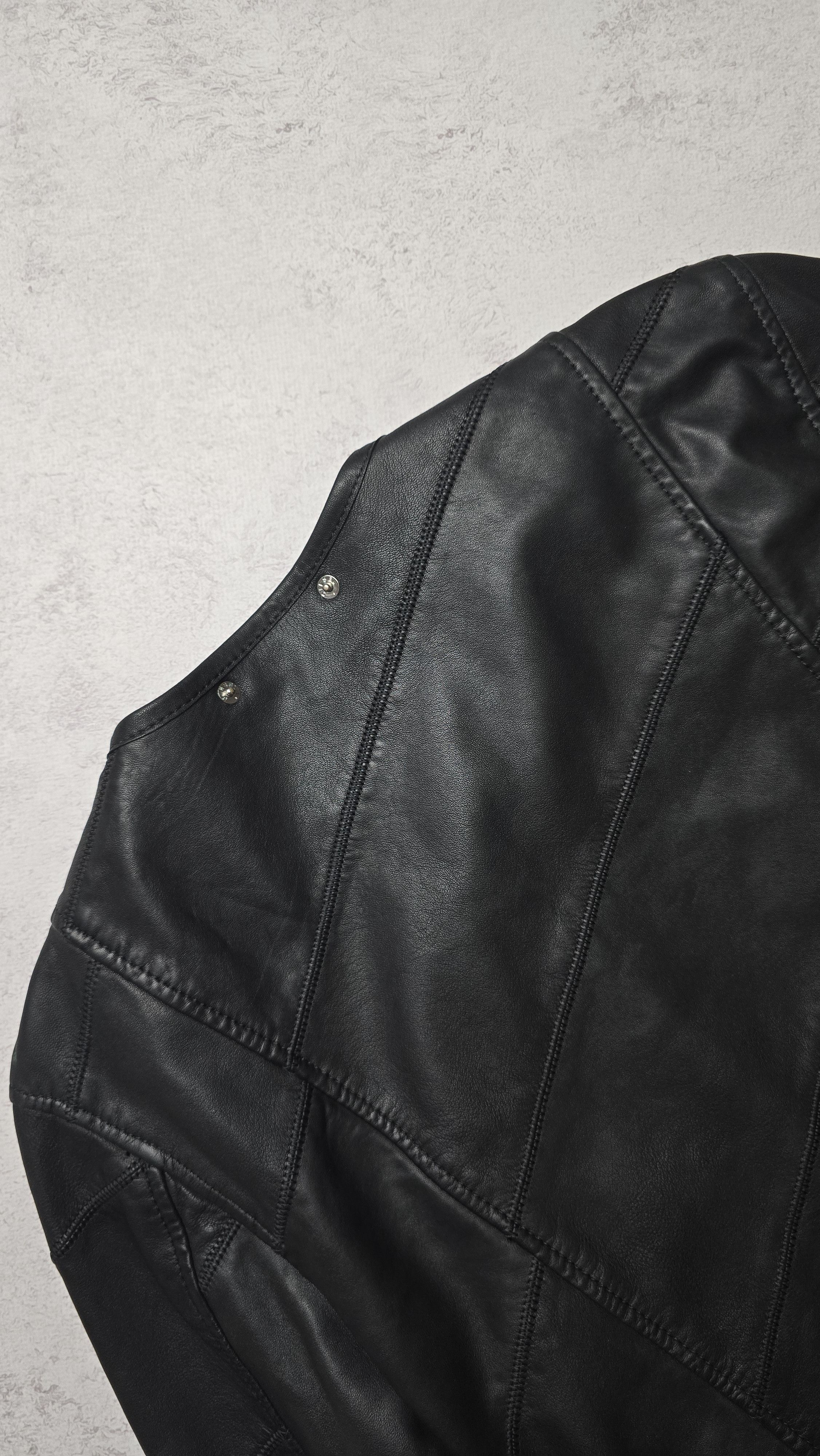 Diesel L-ARENA-A Flight Bomber motorcycle Leather Black Jacket Size M / US 6-8 / IT 42-44 - 9 Thumbnail