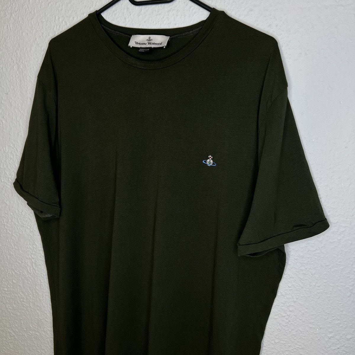 Designer × Vivienne Westwood Vivienne Westwood Tshirt Tee Logo Dark Green Retro Y2K Drill Size US XXL / EU 58 / 5 - 3 Thumbnail