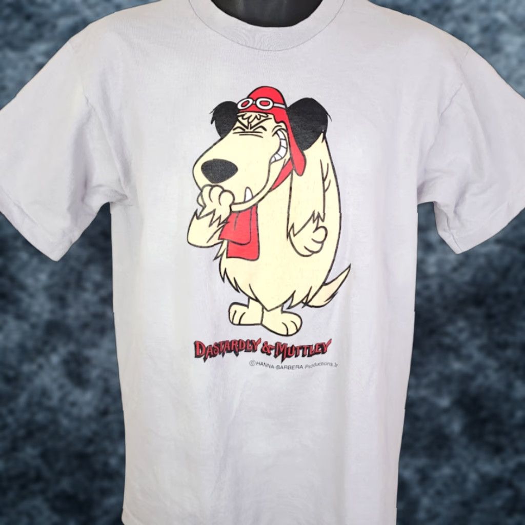 Fruit Of The Loom VINTAGE Dastardly & Muttley T Shirt Mens Size Medium Gray 90s Hanna Barbera USA Size US M / EU 48-50 / 2 - 1 Thumbnail