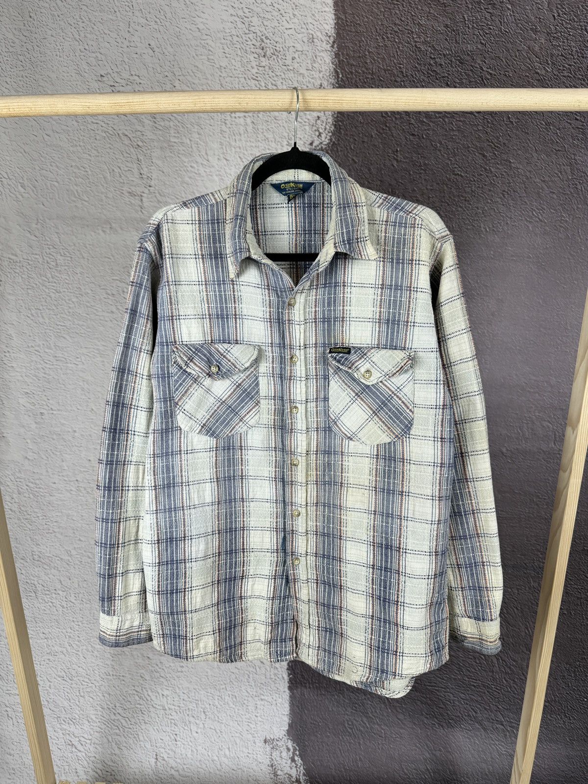 Japanese Brand OshKosh bgosh vintage Japan Workwear checkered flannel shirt Size US M / EU 48-50 / 2 - 1 Thumbnail