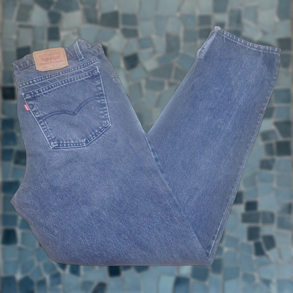 Levi's VINTAGE Levi's 550 Jeans Men 38x36 Black Denim Distressed 90s USA Fast Shipping Size US 38 / EU 54 - 1 Thumbnail