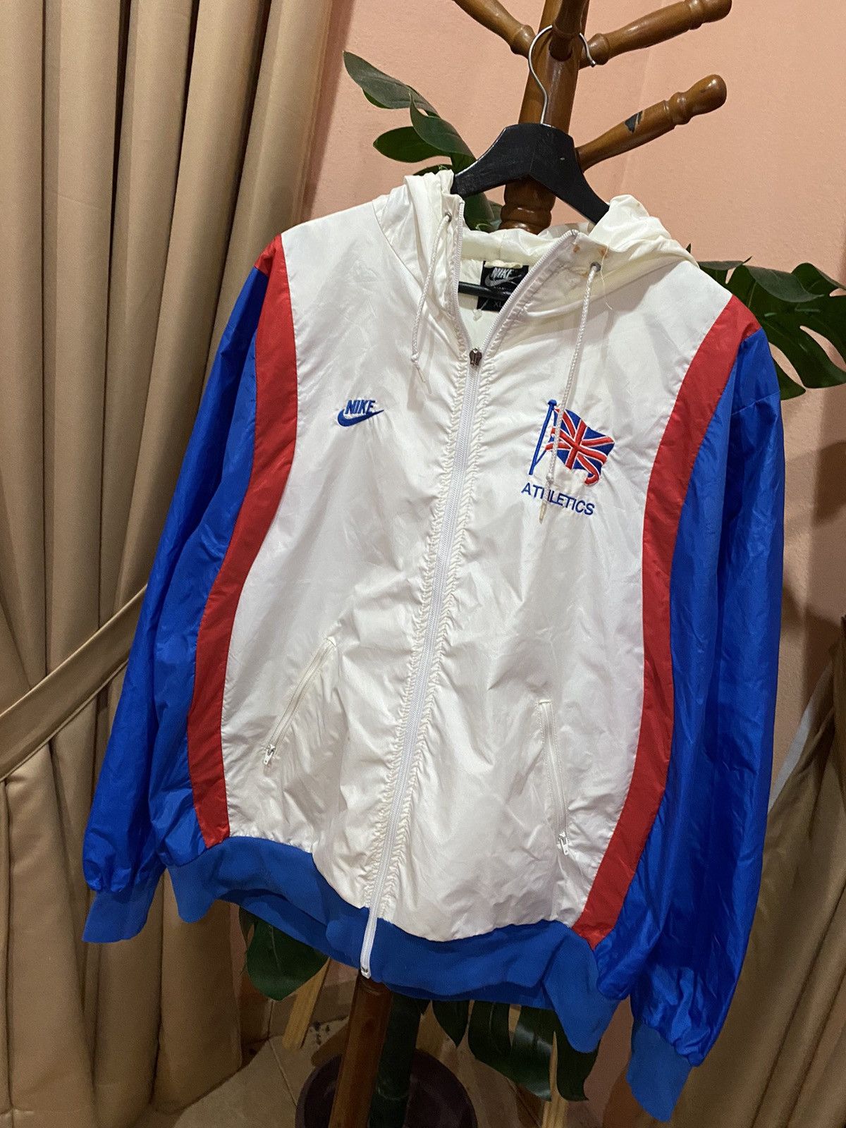 Nike Vintage Nike Athletics Jacket | Retro UK-Made Windbreaker Size US XL / EU 56 / 4 - 2 Thumbnail