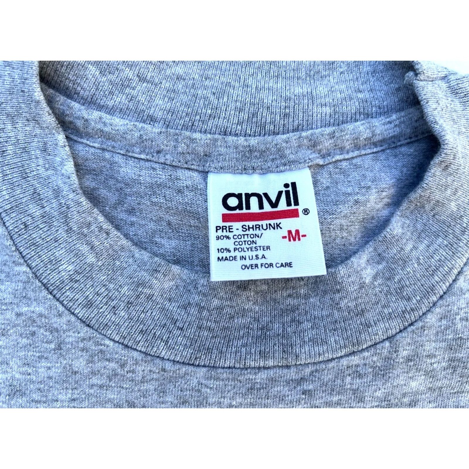 Anvil VINTAGE Anvil T-Shirt Unisex Adults Short Sleeve Crew Neck Gray 90s San Diego California Size M Size US M / EU 48-50 / 2 - 4 Thumbnail