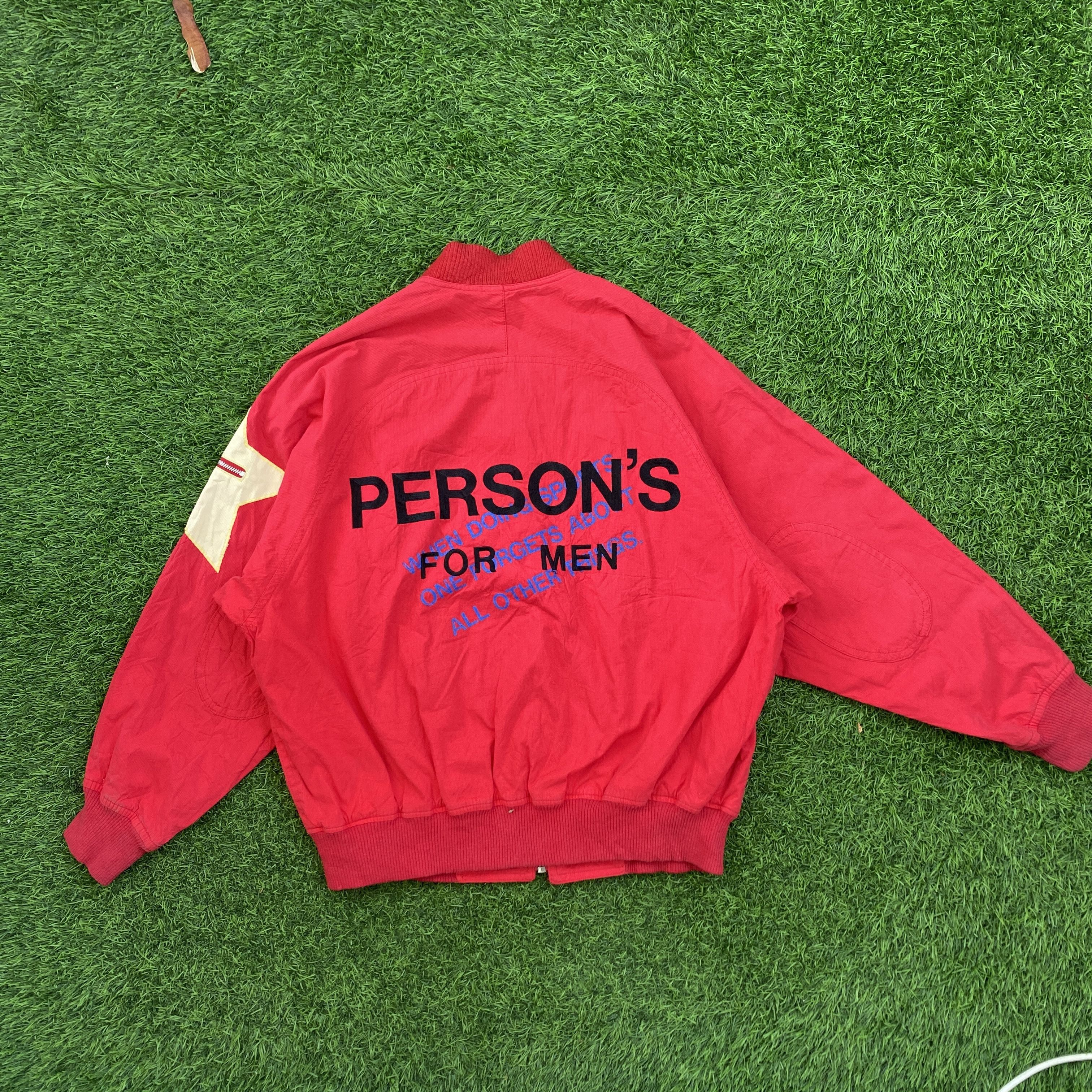PERSON'S × Vintage Vintage Persons For Men Star Bomber Jacket Size US L / EU 52-54 / 3 - 1 Thumbnail