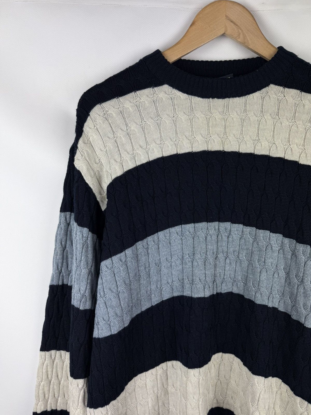 Paul & Shark Paul & Shark Wool Cable Knit Crewneck Heavy Sweater Pullover Size US L / EU 52-54 / 3 - 4 Thumbnail