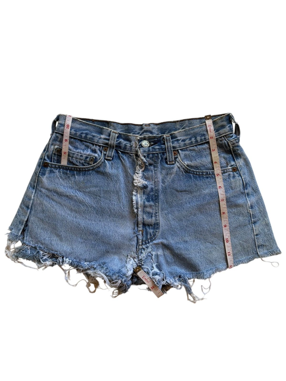 Levi's Vintage 70s Levis 501 Faded Wash Shorts Size 28" / US 6 / IT 42 - 13 Thumbnail