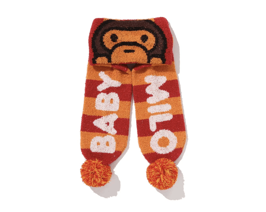 Bape BABY MILO STRIPE KNIT SCARF Kids