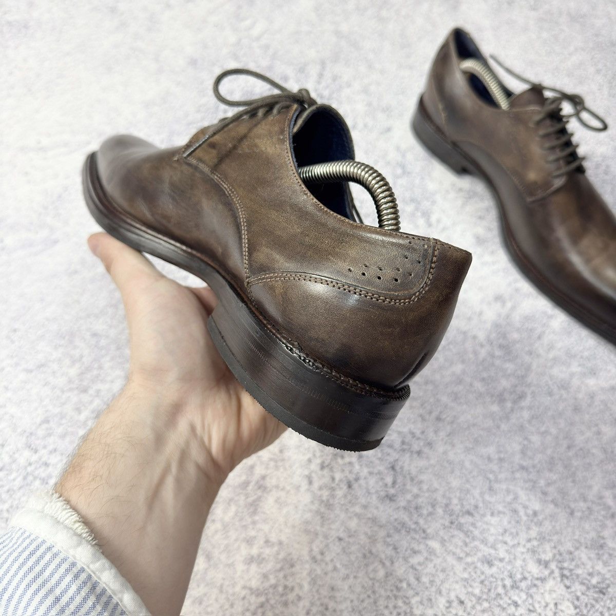 Designer Iannalfo&Sgariglia Mens Handmade Derbies US8 UK7 EU41 26cm Size US 8 / EU 41 - 7 Thumbnail