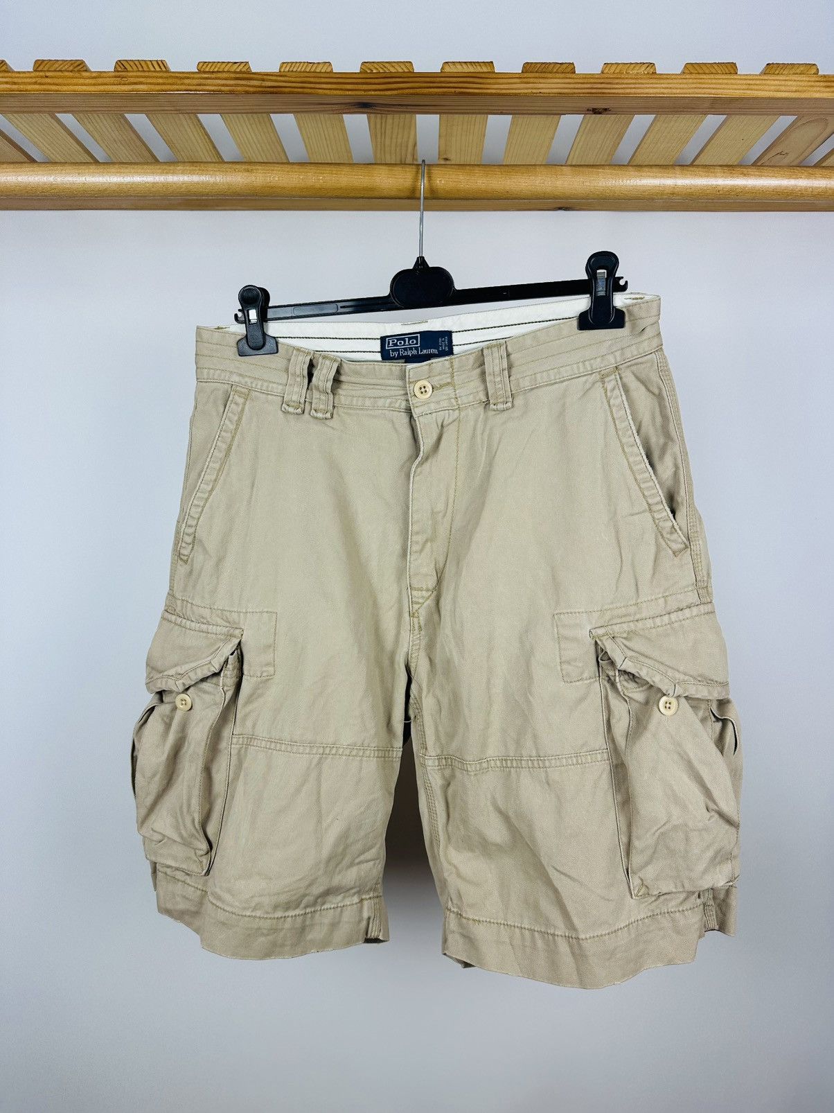 Polo Ralph Lauren × Vintage Vintage Polo Ralph Lauren Cargo Shorts Multi Pocket Size 33 Size US 33 - 1 Thumbnail