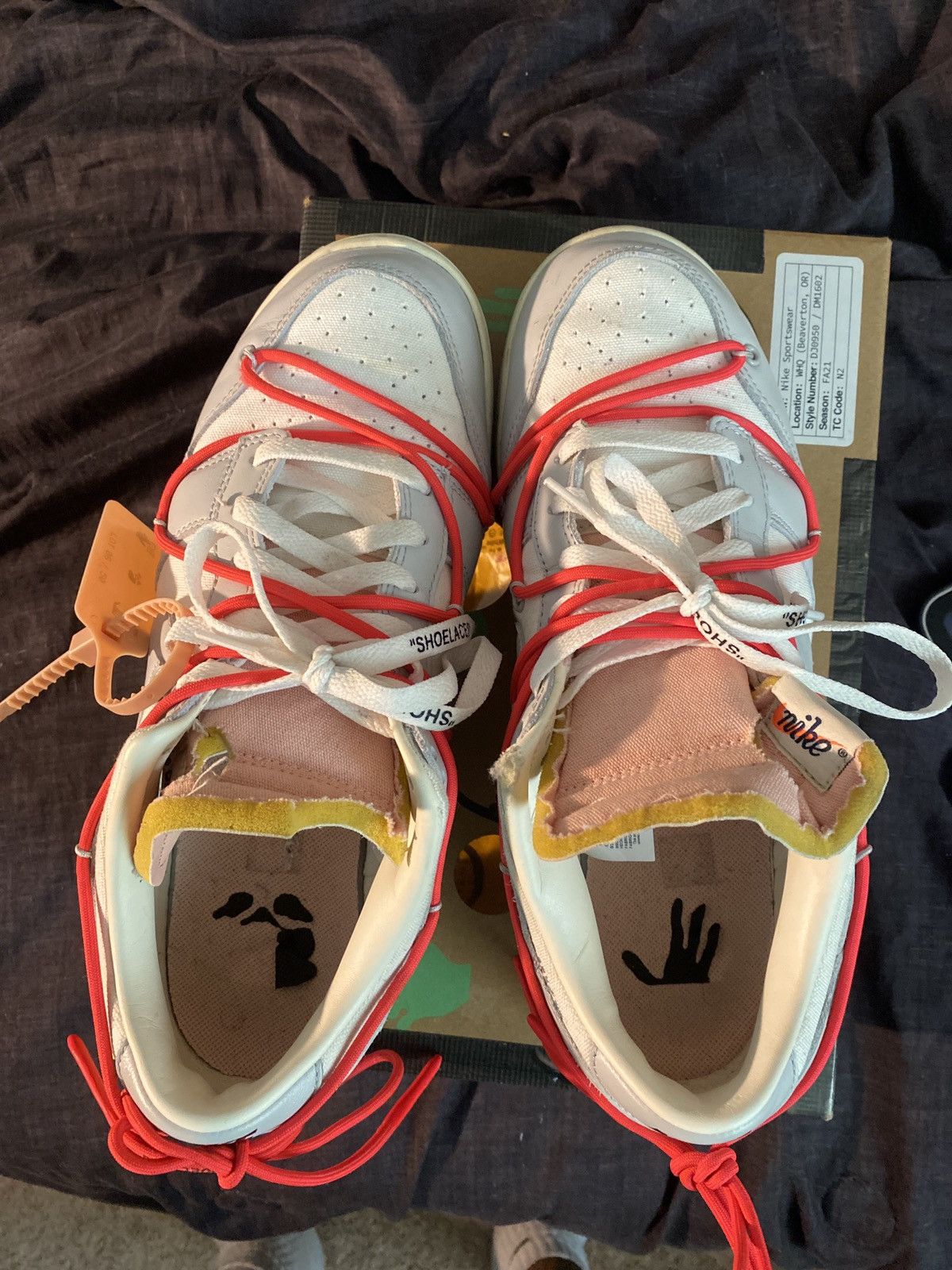 Off-White Nike x off white dunk low lot 6 Size US 12 / EU 45 - 8 Thumbnail