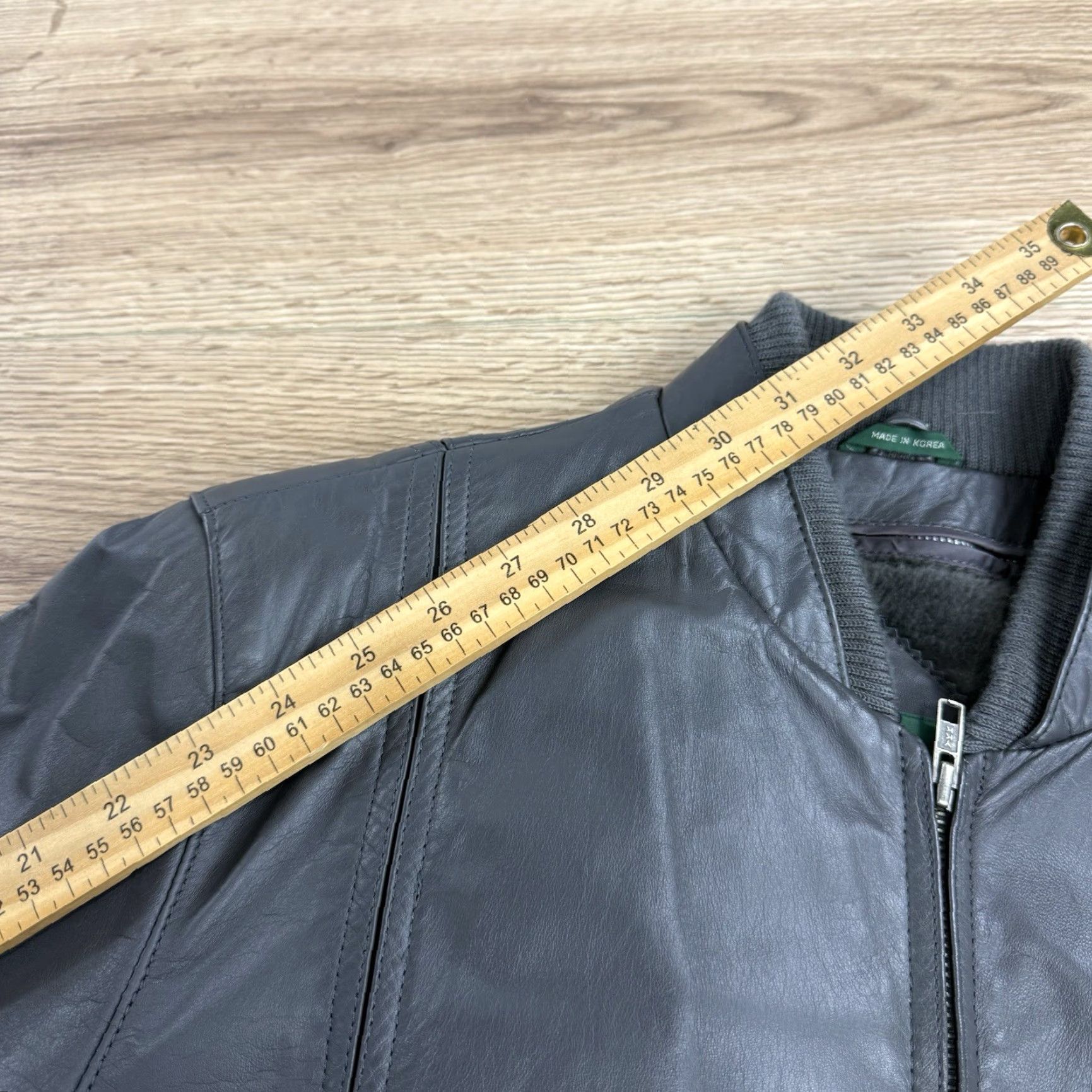 Vintage VINTAGE Hill & Archer Gray Genuine Leather Bomber Biker Jacket Mens Size 40 Size US XXS / EU 40 - 7 Thumbnail