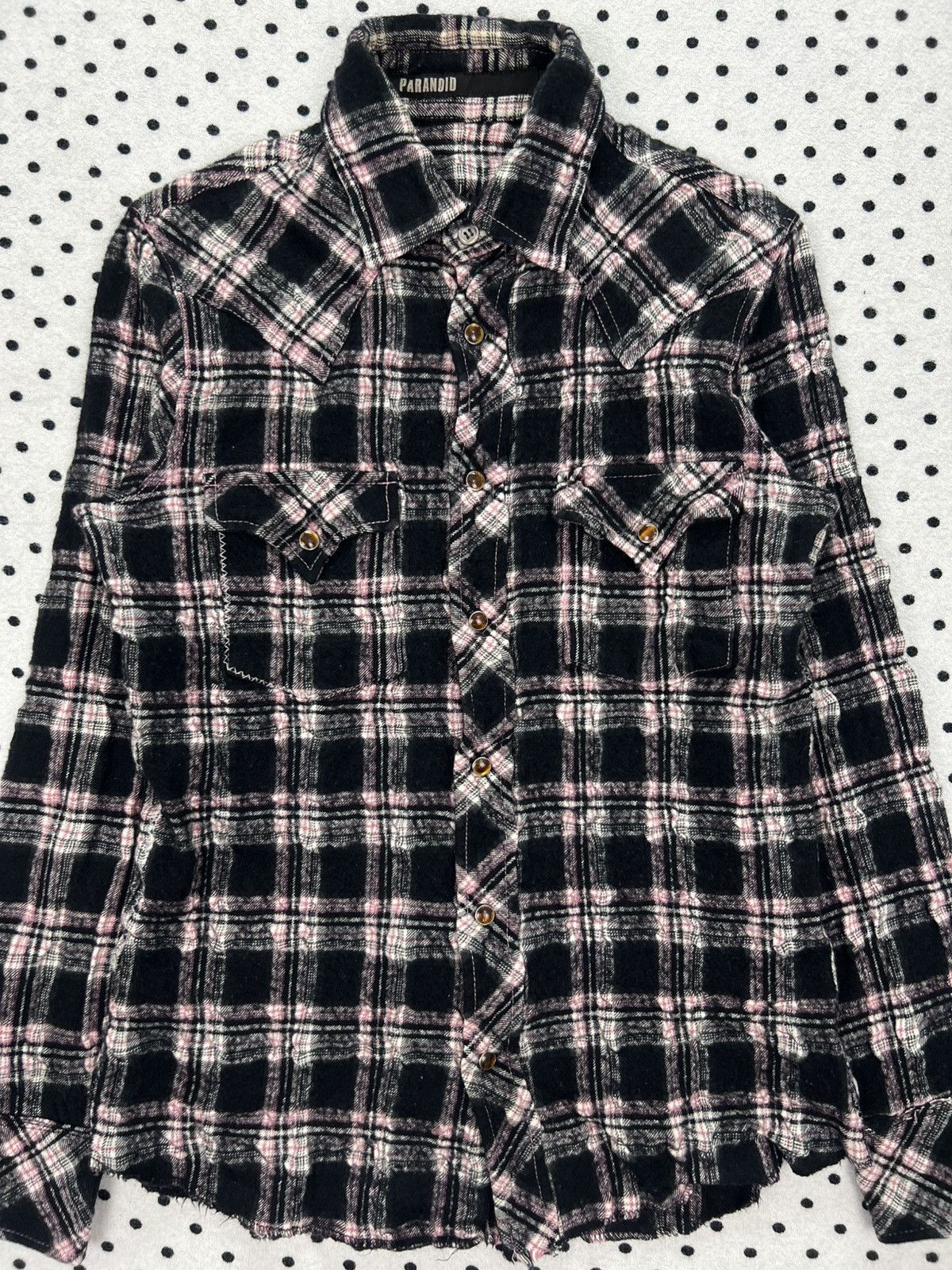 Japanese Brand Paranoid Plaid Western Shirt Size XS / US 0-2 / IT 36-38 - 3 Thumbnail