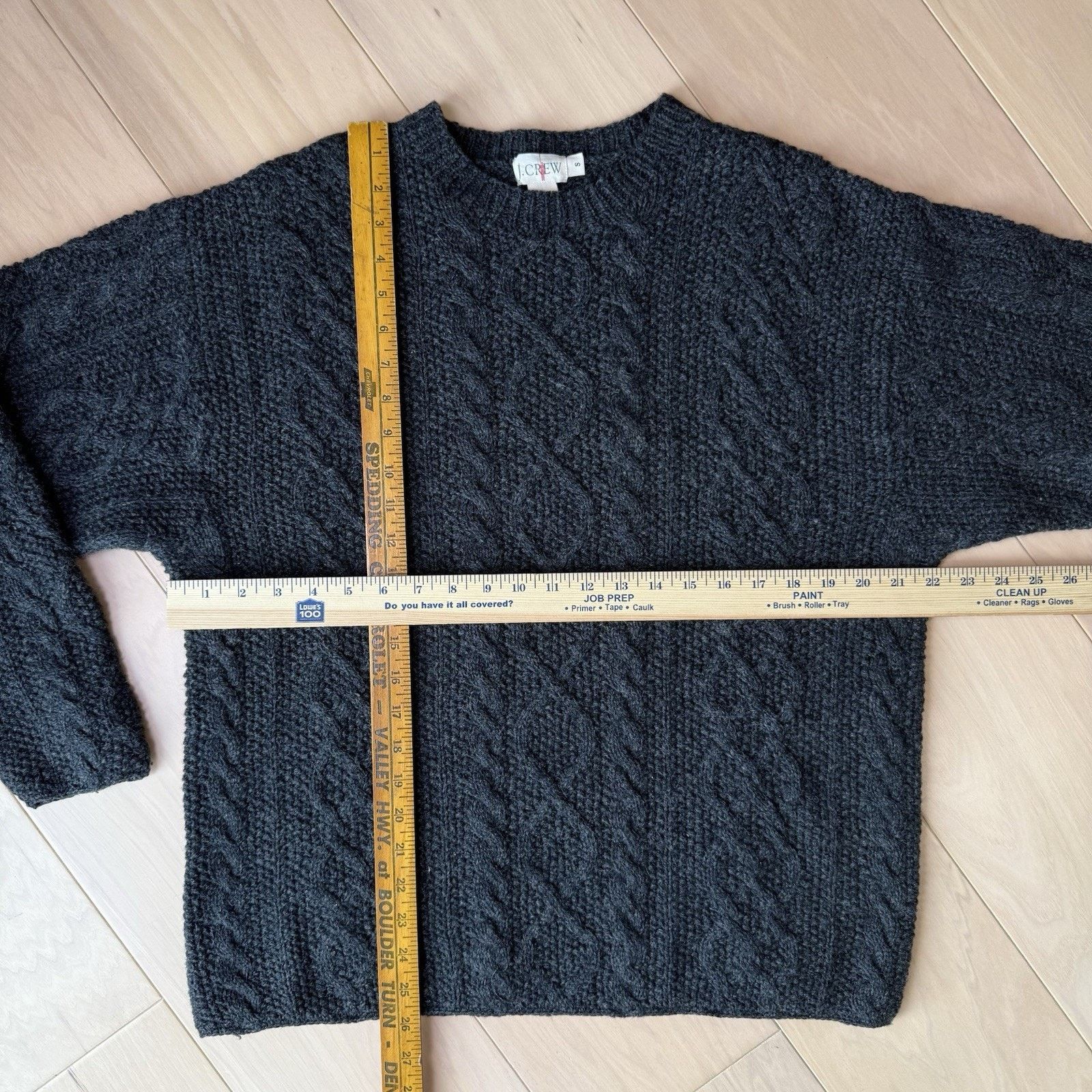 J.Crew Vintage J Crew Cable Knit Sweater S Gray Oarsman Wool Size US S / EU 44-46 / 1 - 2 Thumbnail