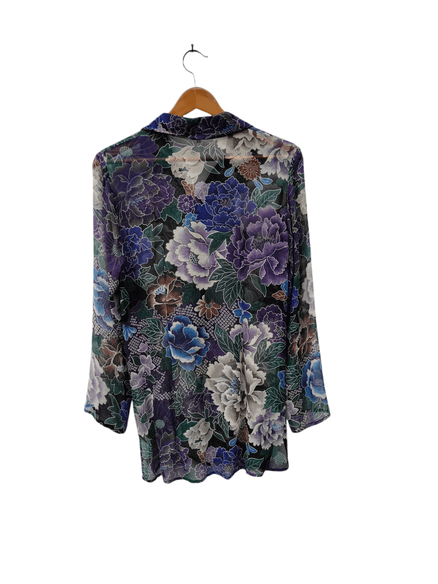 Kenzo × Vintage vintage KENZO PARIS floral silk button ups shirt Size M / US 6-8 / IT 42-44 - 2 Thumbnail