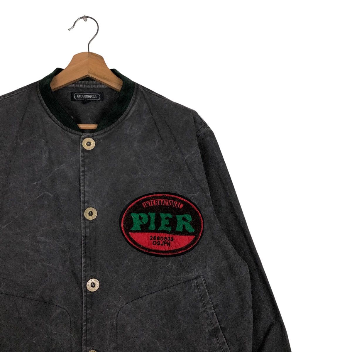 Japanese Brand × Vintage 📌Vintage Chore Bomber Jacket Grandness Big Logo Biker Wear Size US M / EU 48-50 / 2 - 7 Thumbnail