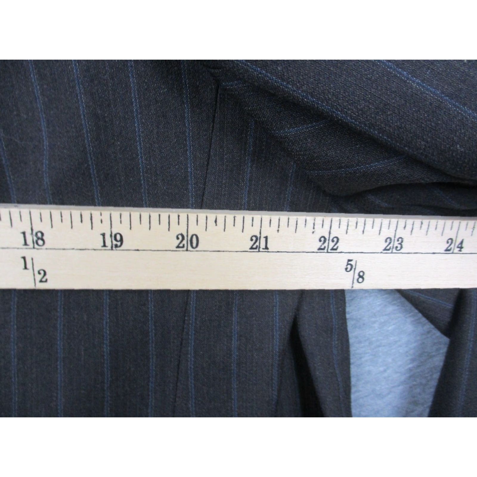 Vintage Paul Dione Suit Mens 2 Piece Gray Pinstriped 100% Wool 42L 36x30 Vintage No Size 42R - 6 Thumbnail