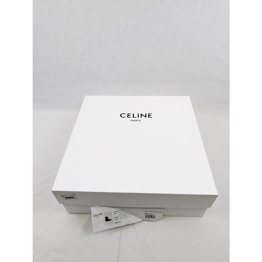 Celine o1rshd1 Shiny Calfskin Zipped Boot W/Metal Toe 50 in Black Size US 6 / EU 39 - 18 Thumbnail