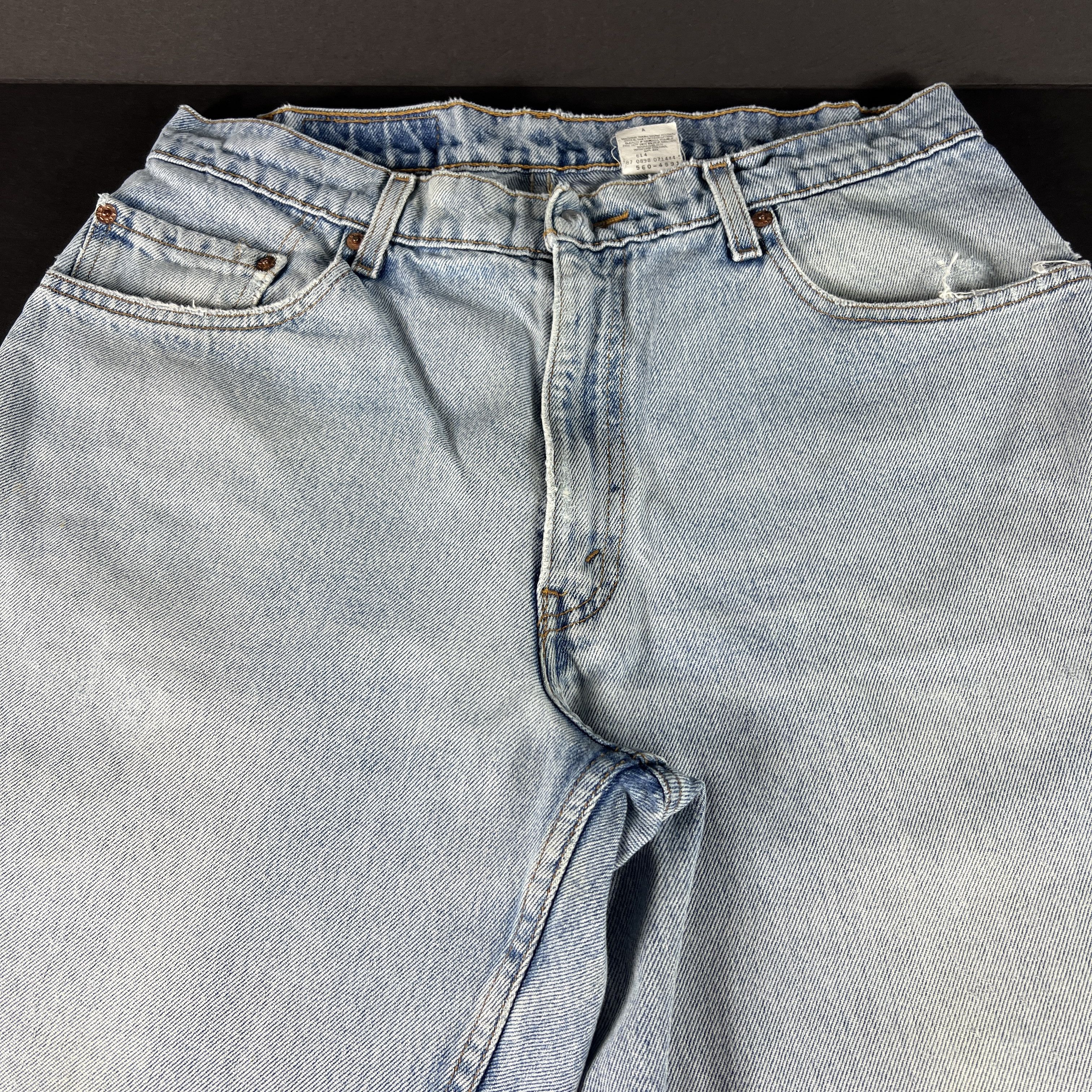 Levi's × Vintage VTG 90s Levi's Jeans 560 Loose Tapered Blue Distressed Denim Size US 32 / EU 48 - 7 Thumbnail