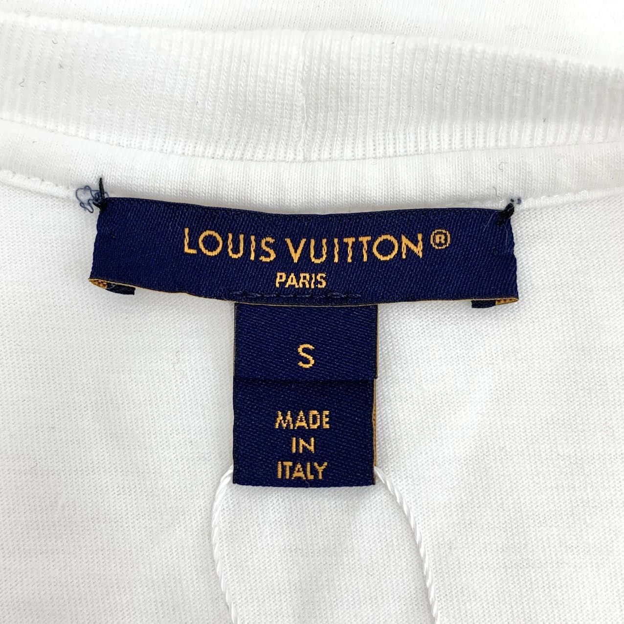 Louis Vuitton Louis Vuitton White Logo Cotton Short Sleeve T-shirt K26WX Size S / US 4 / IT 40 - 5 Thumbnail