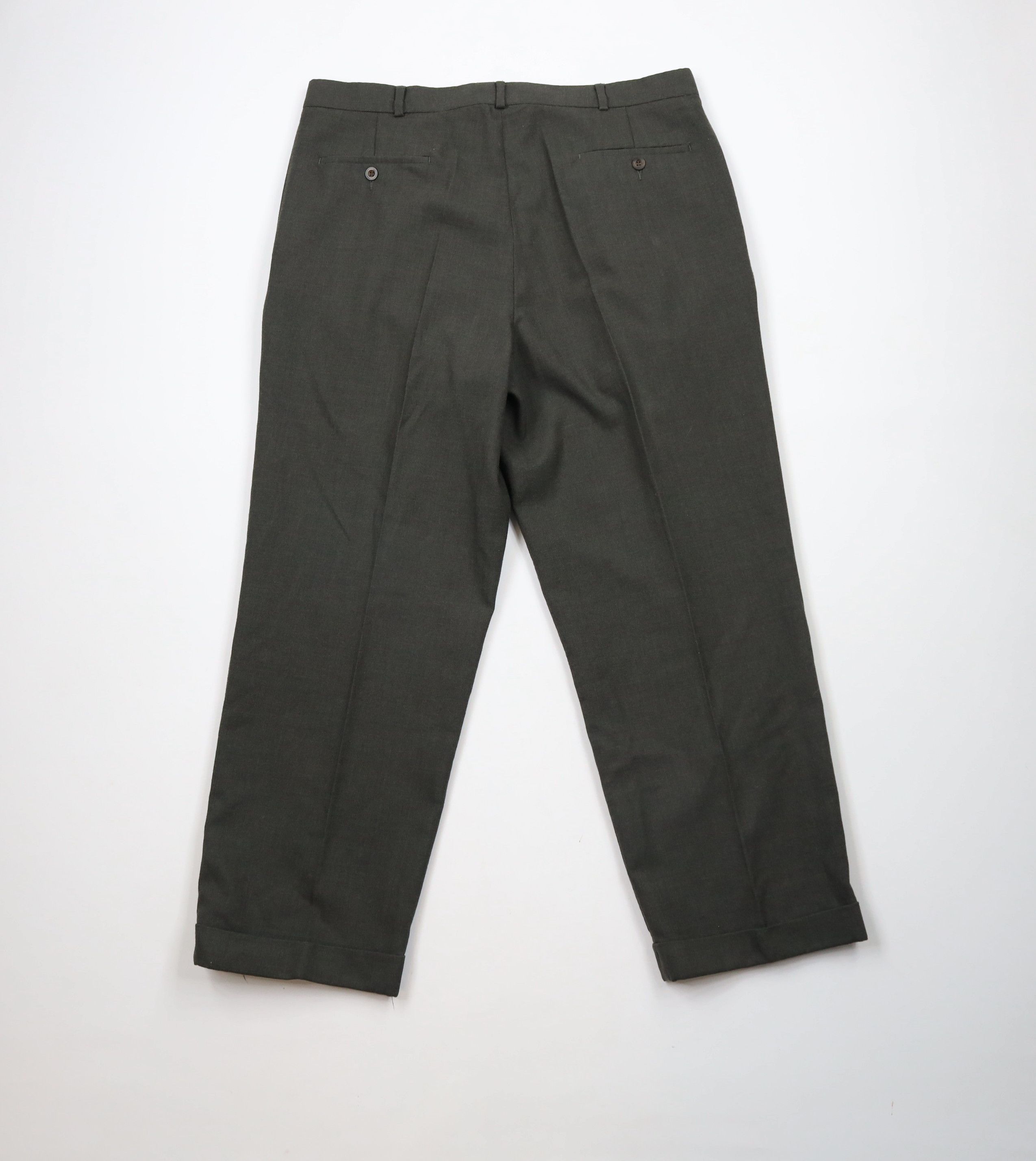 Vintage Vintage 90s Streetwear Herringbone Cuffed Wide Leg Pants Size US 36 / EU 52 - 9 Thumbnail