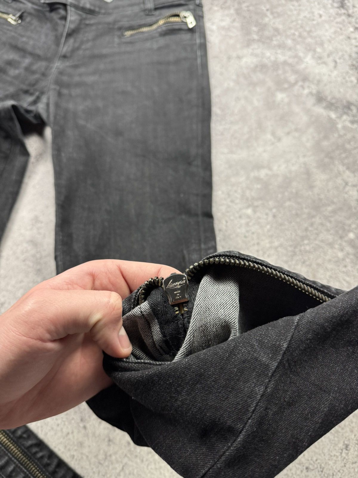 Bally Vintage Bally Y2K Opium Black Zip jeans Luxury Very Rare Size 30" / US 8 / IT 44 - 5 Thumbnail
