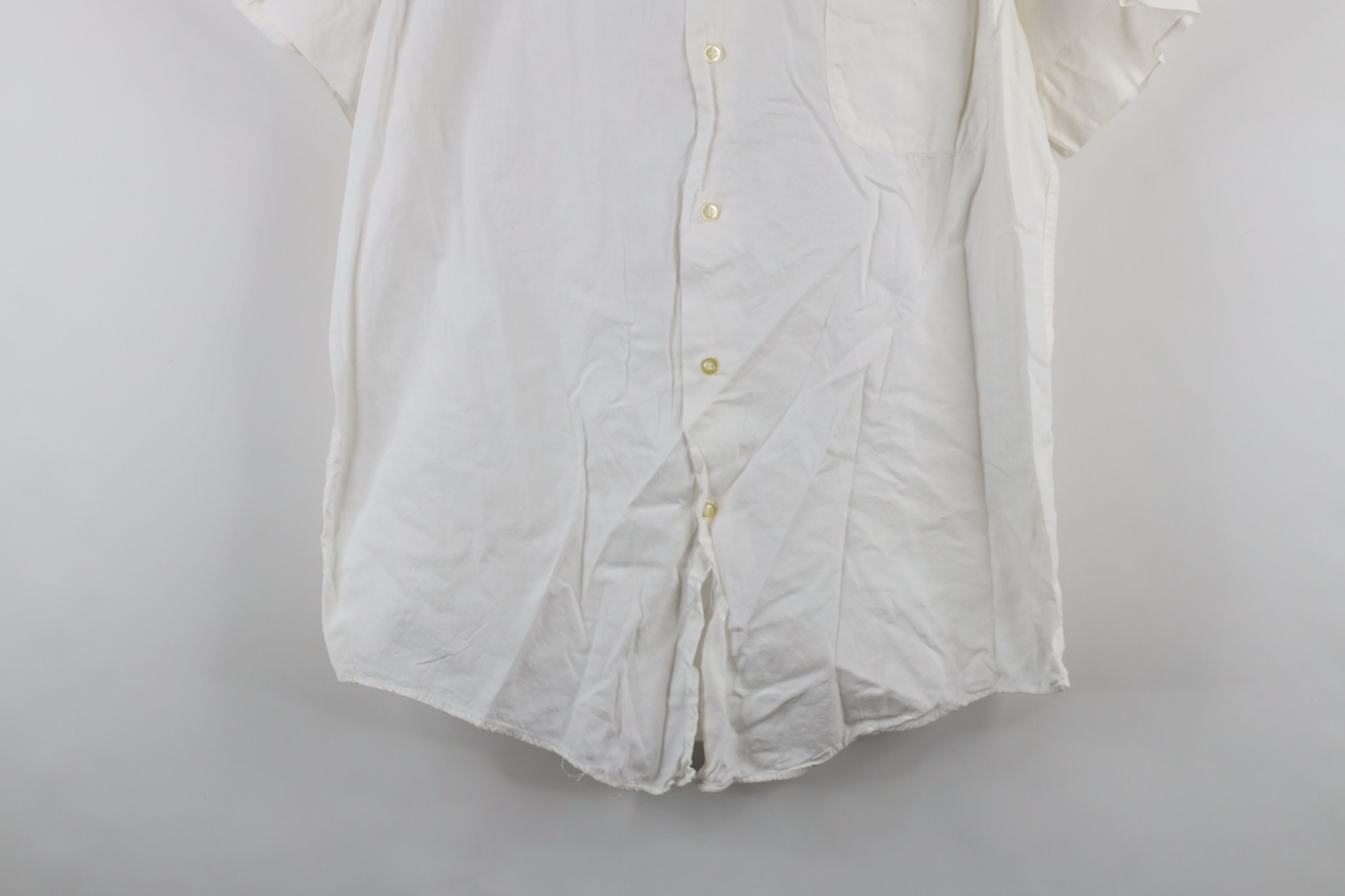 Vintage Vintage 50s Streetwear Collar Pima Cotton Shirt White USA Size US L / EU 52-54 / 3 - 3 Thumbnail