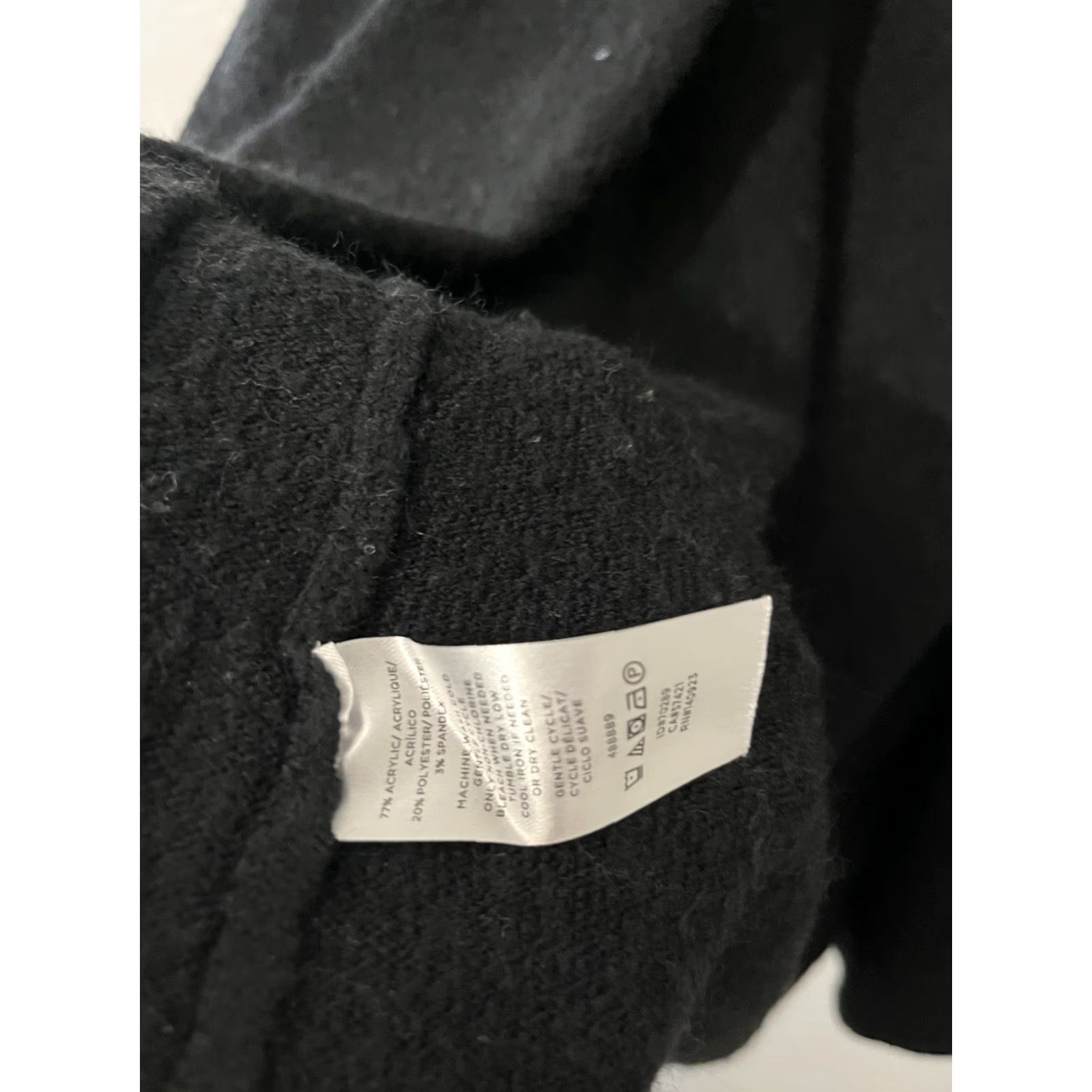 Loft VINTAGE LOFT Cardigan Shirt Women XS Black Open Front Asymmetrical Knit Sweater Size XS / US 0-2 / IT 36-38 - 4 Thumbnail