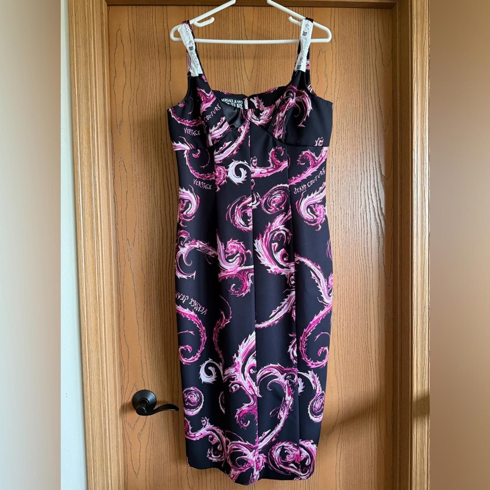 Other Versace Jeans Couture Chromo Couture-Print Midi Dress Size XL / US 12-14 / IT 48-50 - 1 Thumbnail