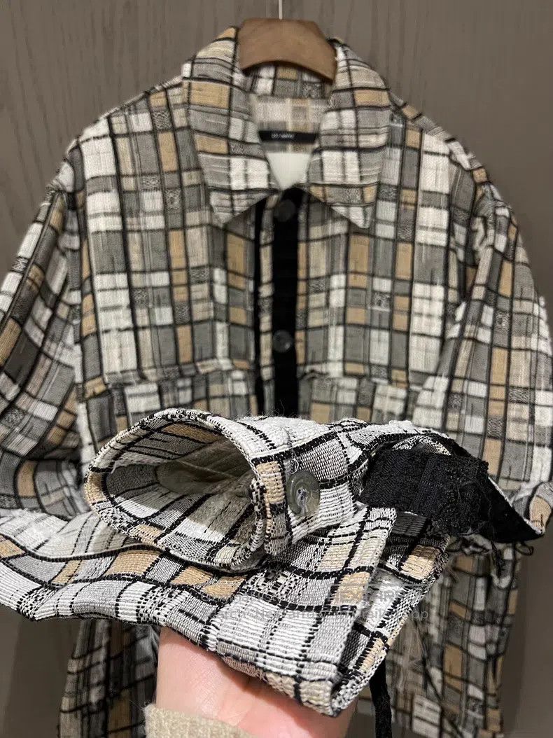 Song For The Mute Song For The Mute Gingham Woven Blazer Jacket Size US M / EU 48-50 / 2 - 3 Thumbnail