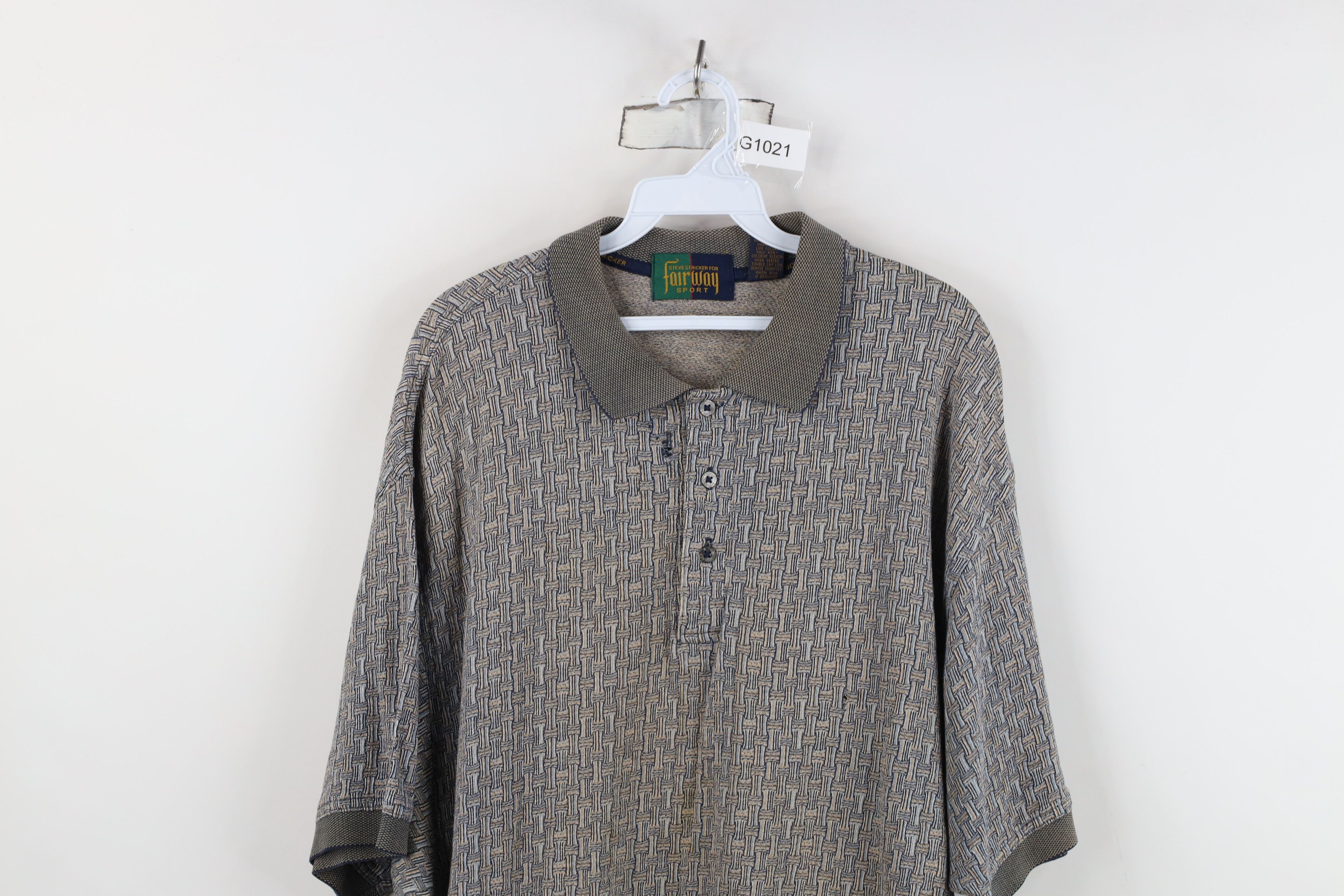 Vintage Vintage 90s Streetwear Distressed Collared Golf Polo Shirt Size US XXL / EU 58 / 5 - 2 Thumbnail