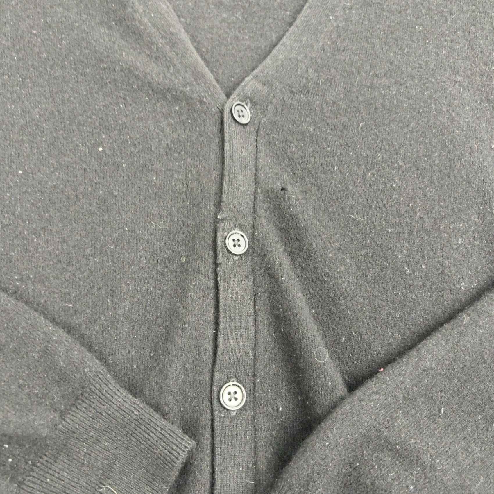 Vintage VINTAGE? No. State Cashmere Cardigan Mens M Black V-Neck Button Up Luxury Cardigan Mens Regular M Black Cashmere Classic Knit Finishing? Size US M / EU 48-50 / 2 - 6 Thumbnail