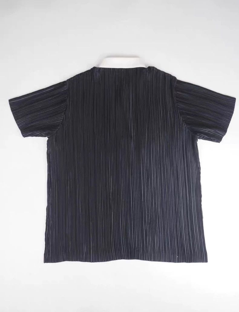 Burberry Burberry FW20 Burberry Black Pleated Polo Shirt Size US M / EU 48-50 / 2 - 2 Thumbnail
