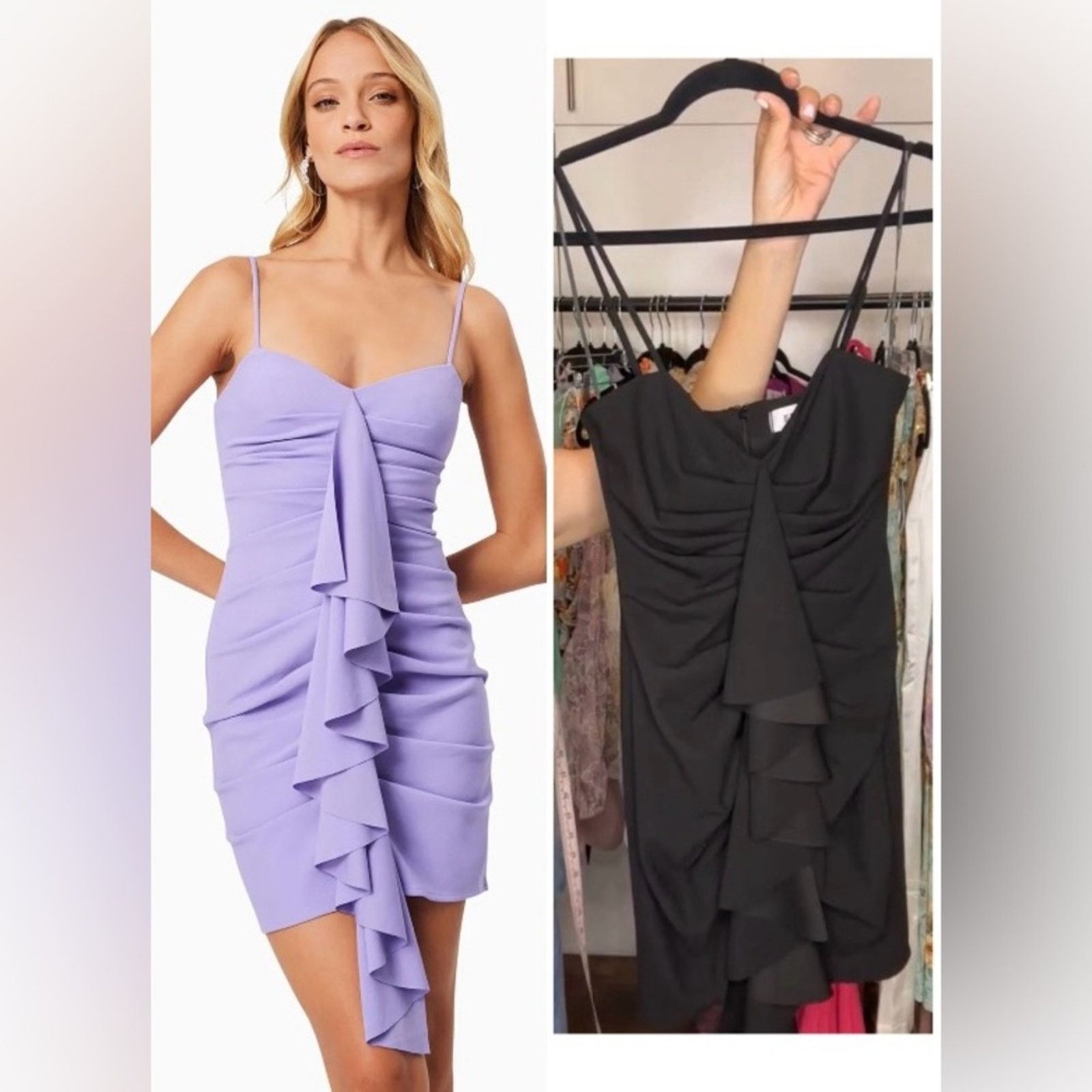 ELLIATT NWT Elliatt $265 BLACK Ruffle Dress Size S Size S / US 4 / IT 40 - 1 Thumbnail