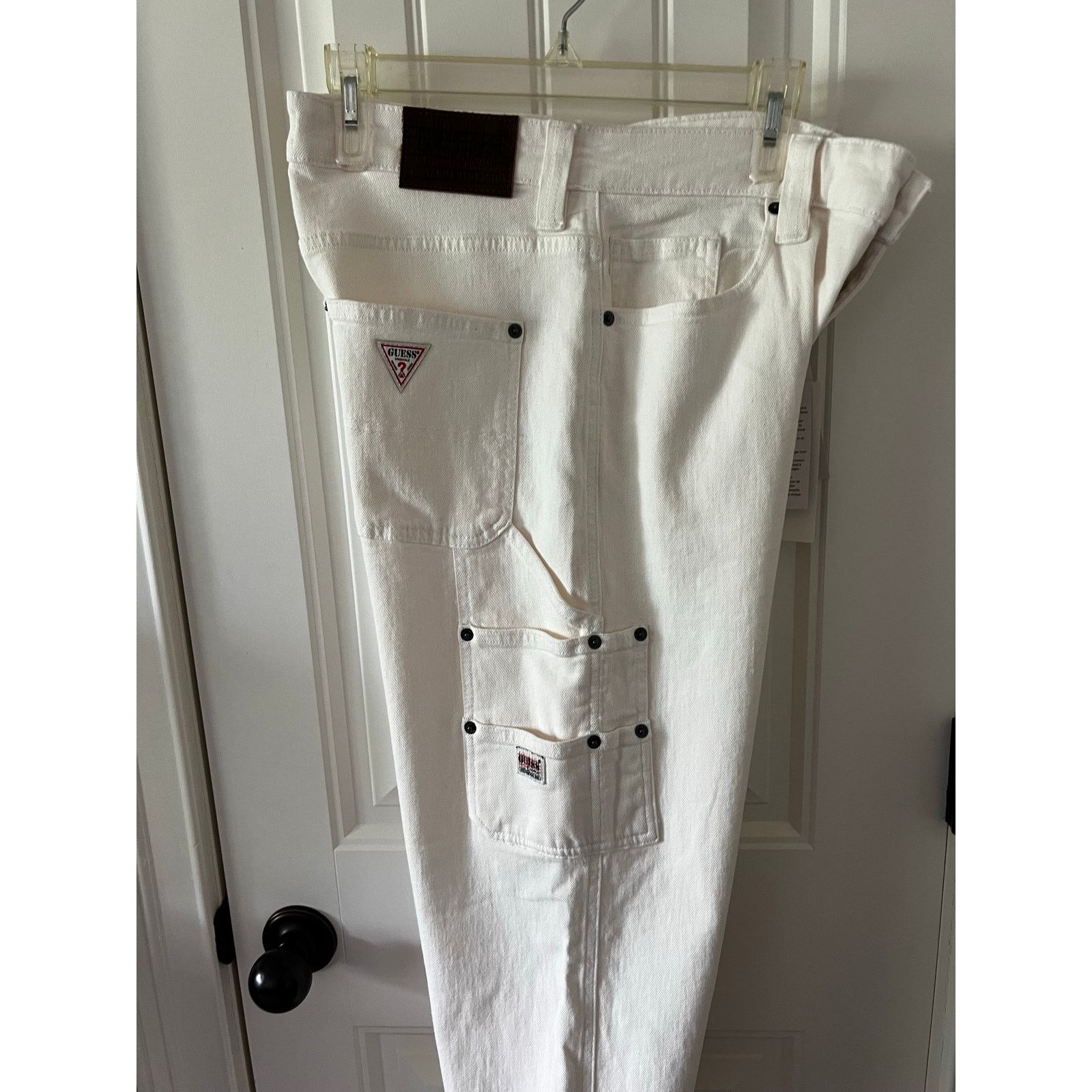 Guess Originals Kit Carpenter Jeans Washed Ecru Utility pockets Size US 30 / EU 46 - 14 Thumbnail