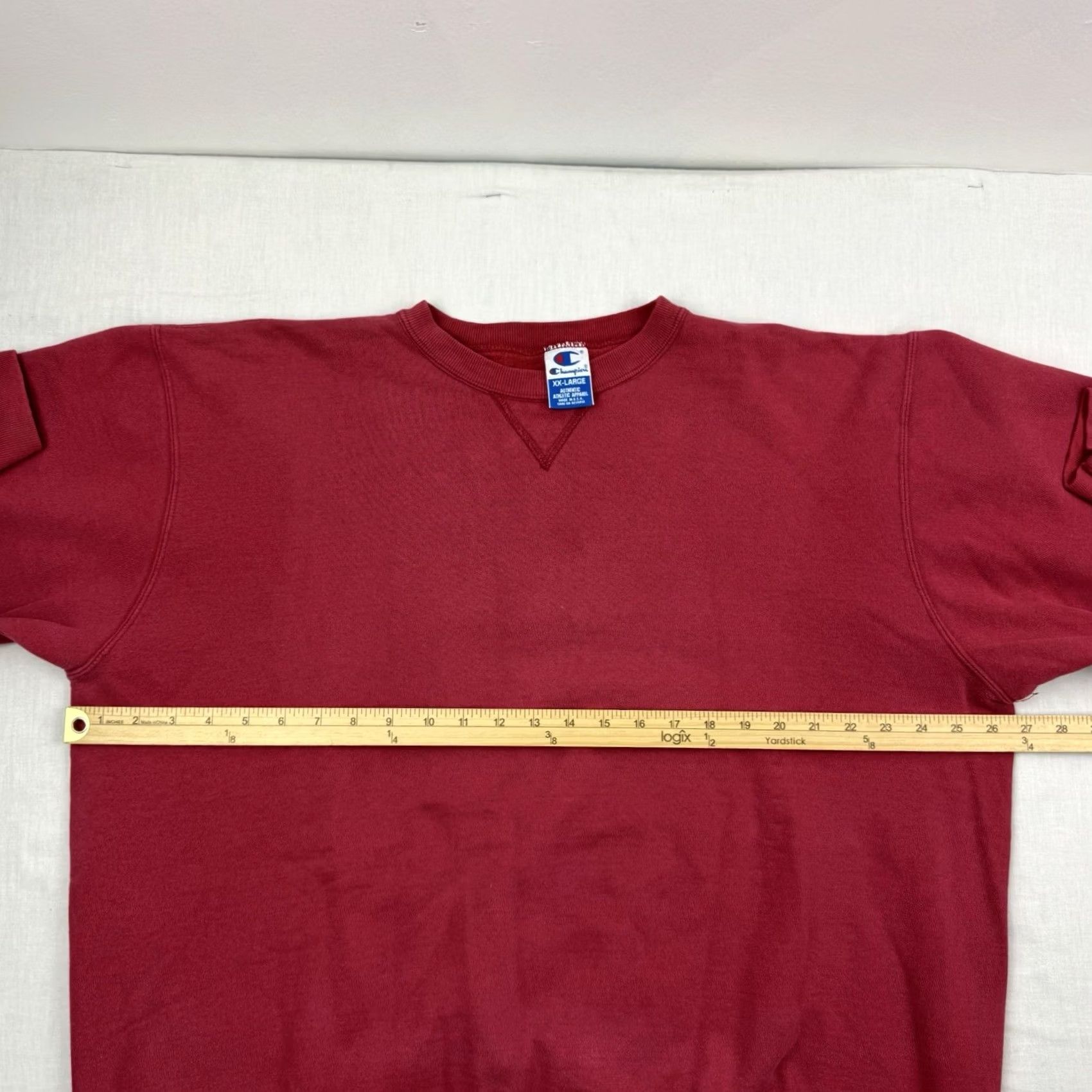 Champion VINTAGE Champion Shirt Mens 2XL Red Sweatshirt Adult Pullover Faded Made USA 90s Crewneck Size US XXL / EU 58 / 5 - 7 Thumbnail
