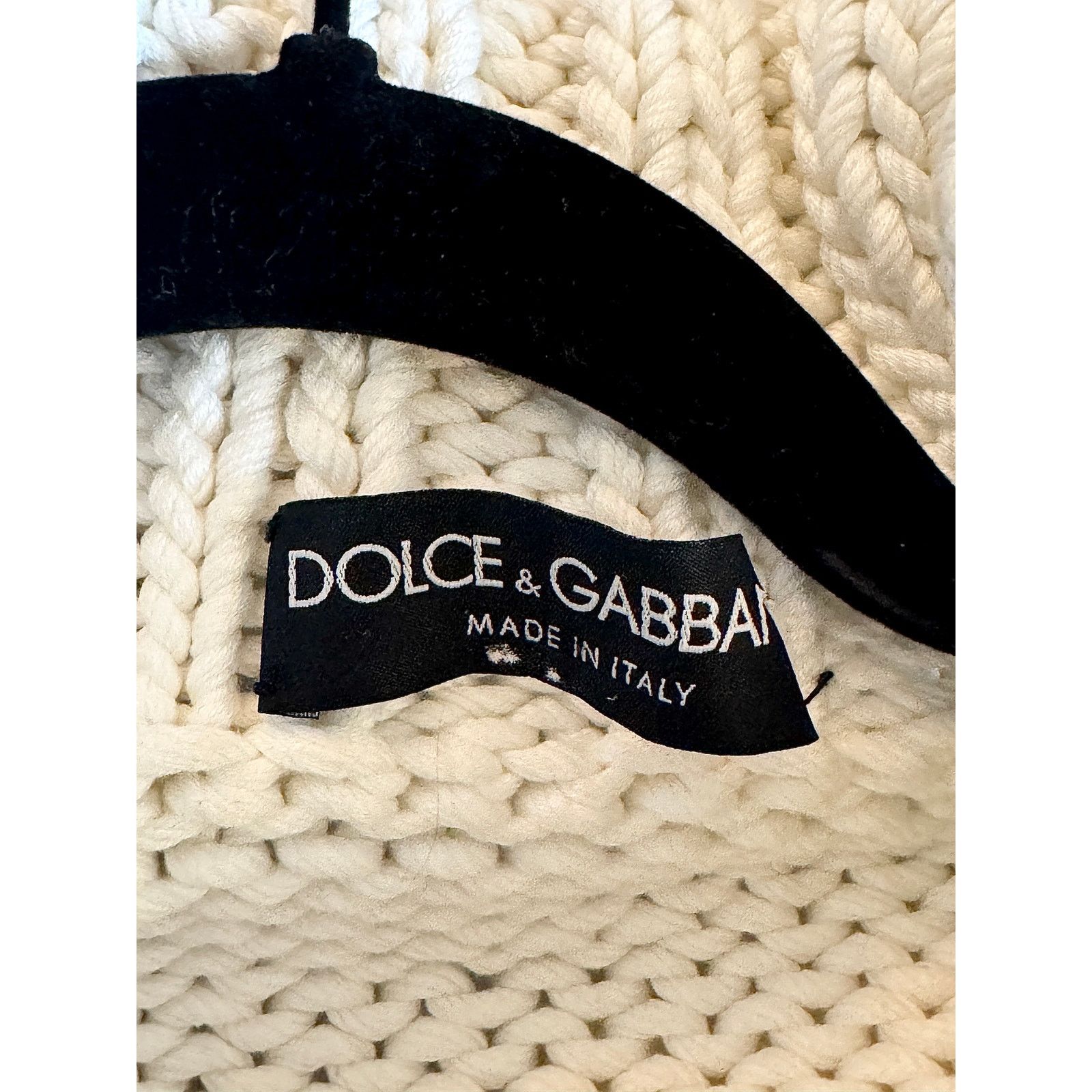 Dolce & Gabbana Dolce&Gabbana Men's White Cotton Shawl Cardigan Size US L / EU 52-54 / 3 - 3 Thumbnail