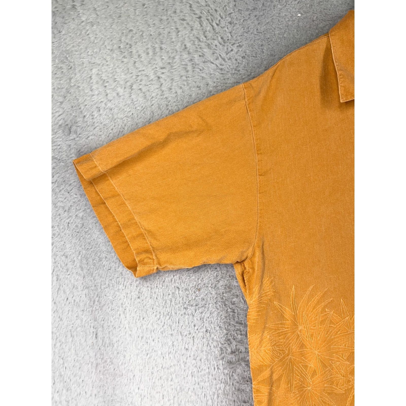 Tommy Bahama Tommy Bahama Shirt Men XL Orange Palm Tree Silk Hawaiian Button-Up Size US XL / EU 56 / 4 - 5 Thumbnail