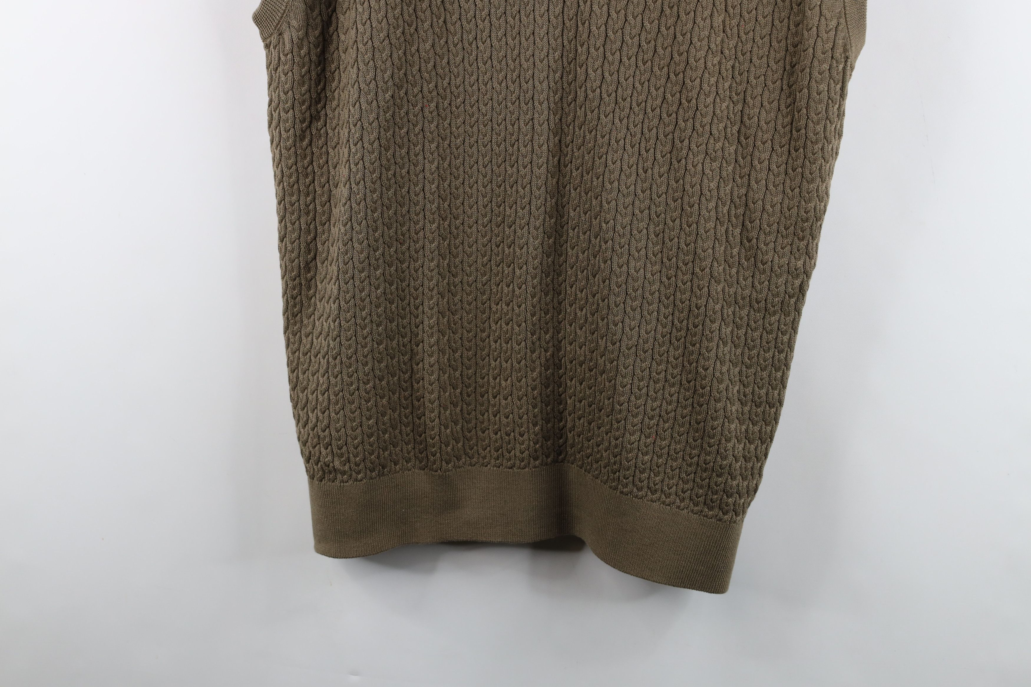 Vintage Vintage 90s Streetwear Cable Knit Sweater Vest Brown USA Size US XXL / EU 58 / 5 - 3 Thumbnail